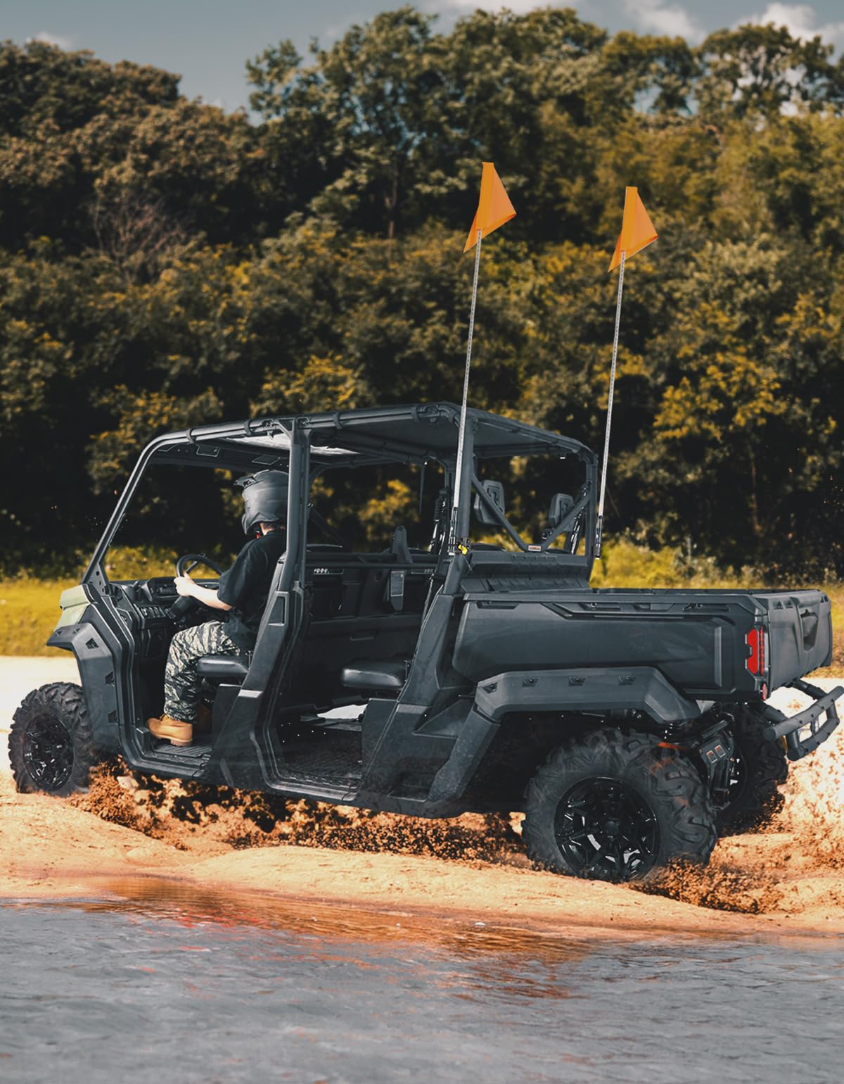 Photo of UTV Whip Light Flag Mounts fit Pro-Fit Cage by Kemimoto - Premium for UTVs / Side by Sides