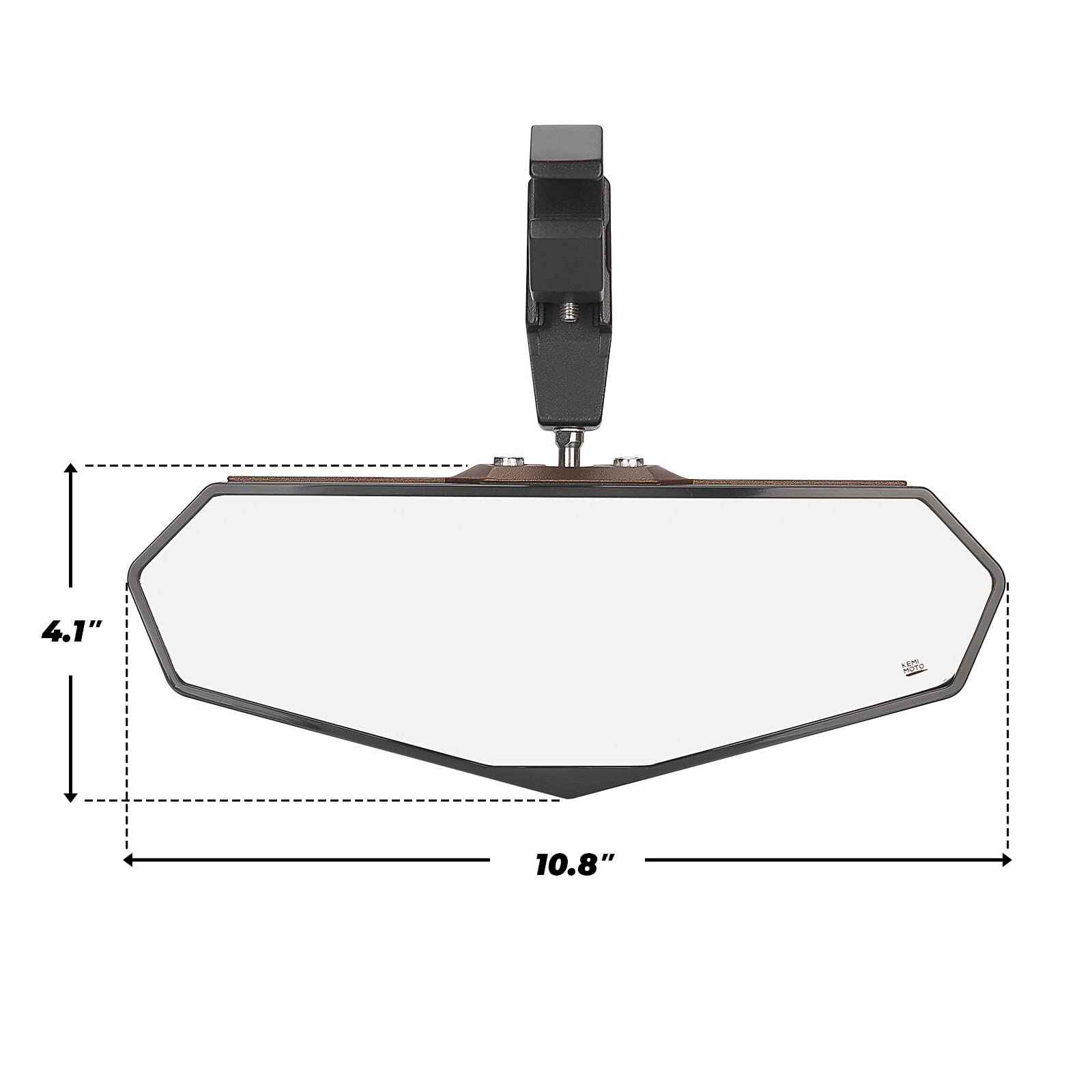 Photo of UTV Rear View Mirror for 1.6"-2" Roll Bar Cages by Kemimoto - Premium for UTVs / Side by Sides