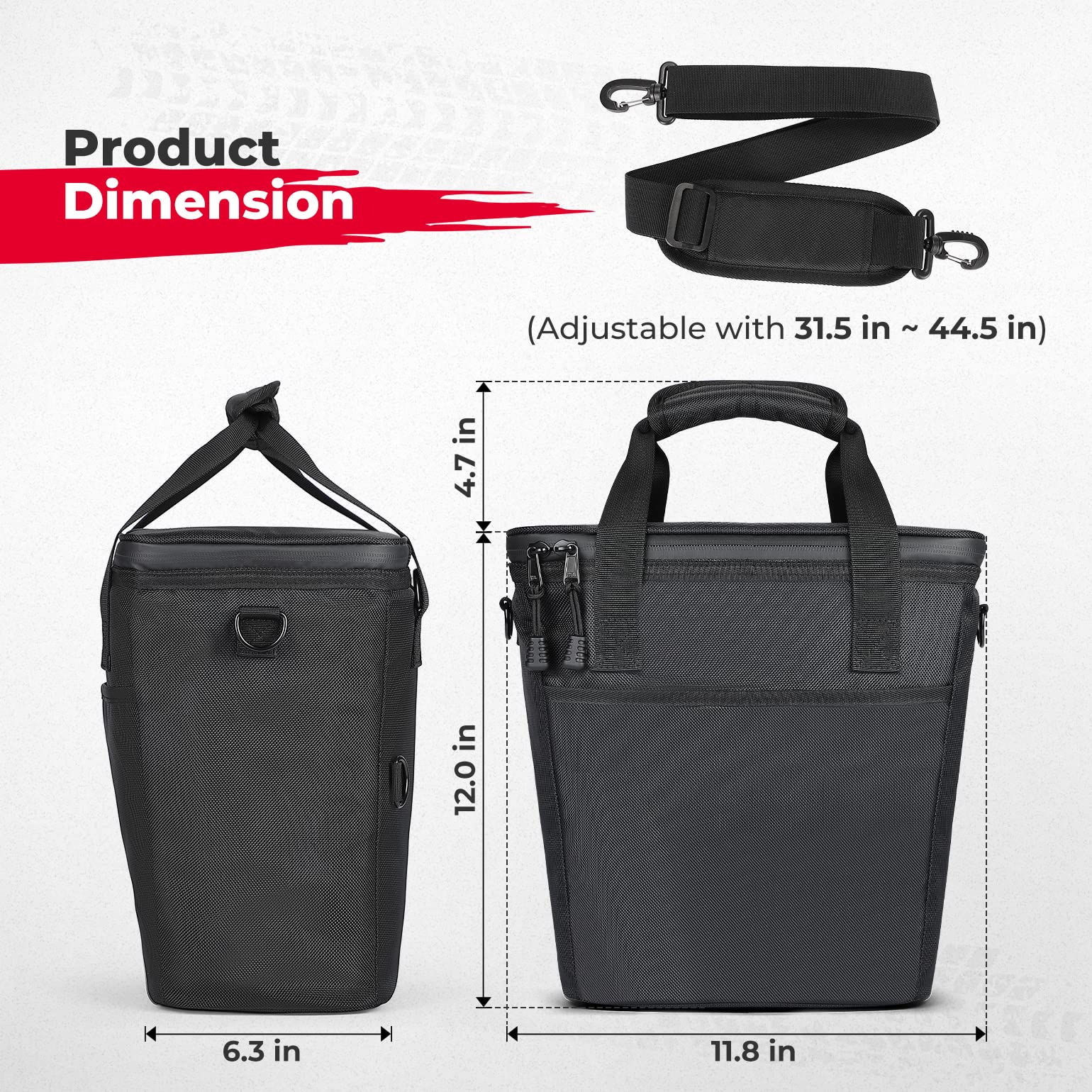 Photo of UTV Universial Ice Bag Cooler Bag for Polaris, Can Am, Kawasaki by Kemimoto - Premium for UTVs / Side by Sides