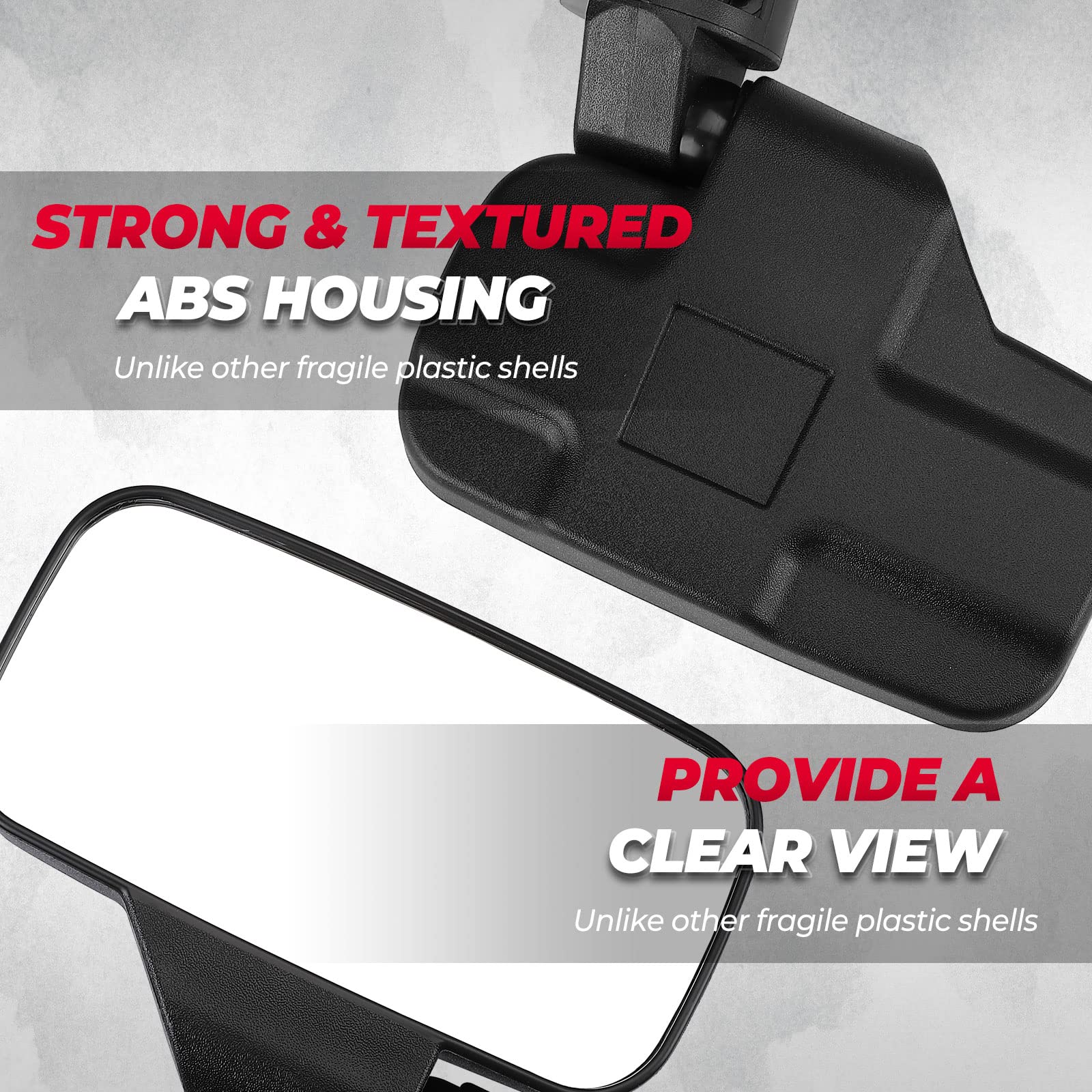 Photo of UTV Mirror Set for Ranger 500 570 900 1000 XP w/Pro-Fit tube cages by Kemimoto - Premium for UTVs / Side by Sides