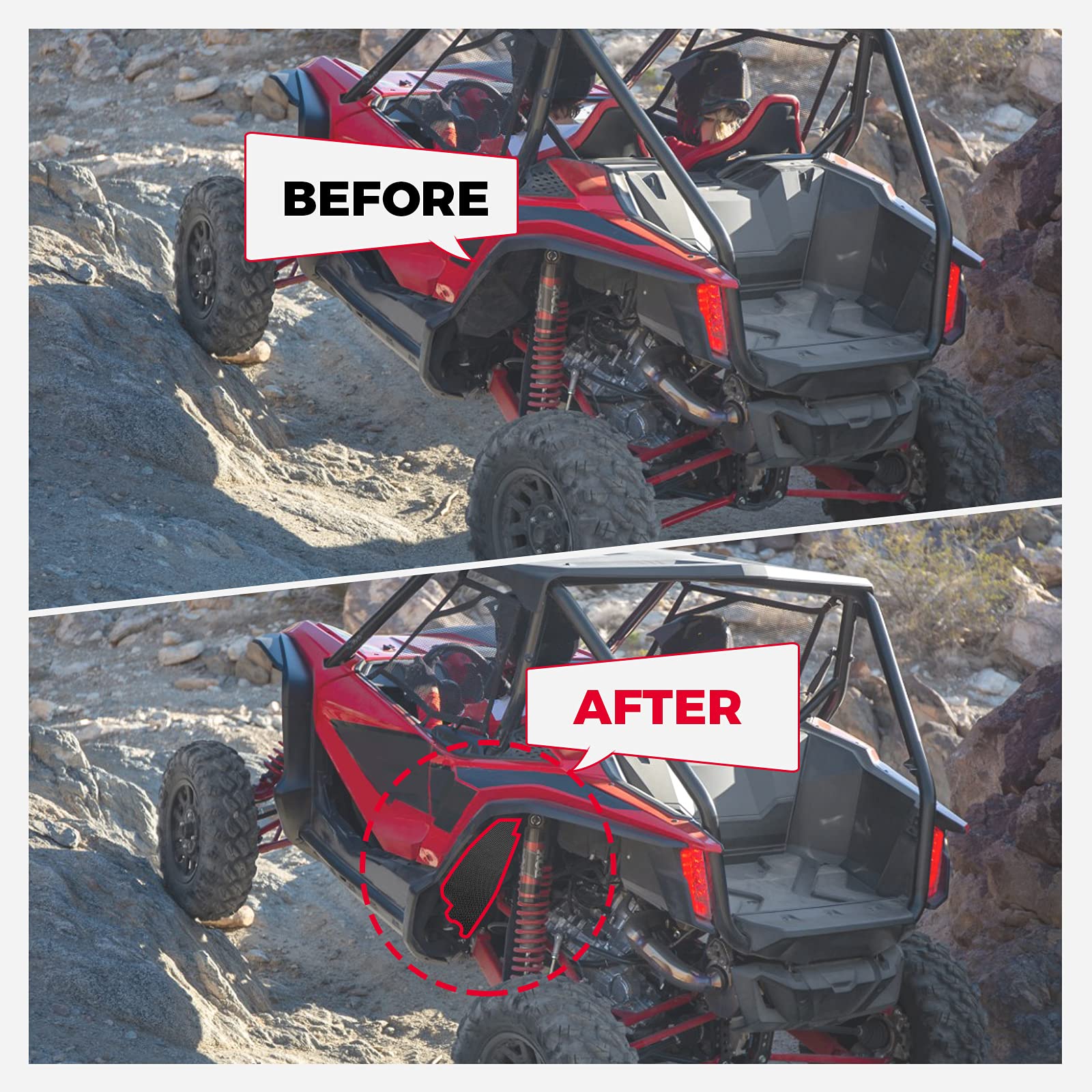 Photo of Fender Flares Mud Guards Mud Flaps For Talon 1000r 1000x 1000x-4 by Kemimoto - Premium for UTVs / Side by Sides