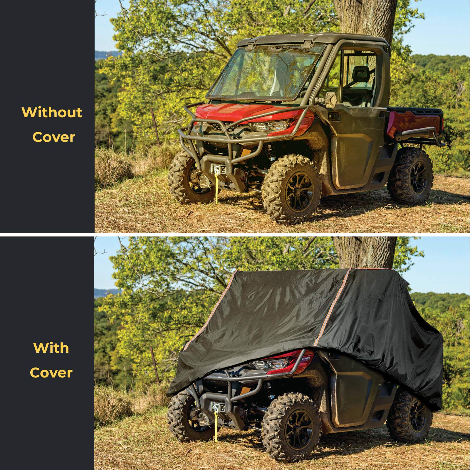 Photo of 2-Seater UTV Cover for Defender, Ranger, Commander by Kemimoto - Premium for UTVs / Side by Sides