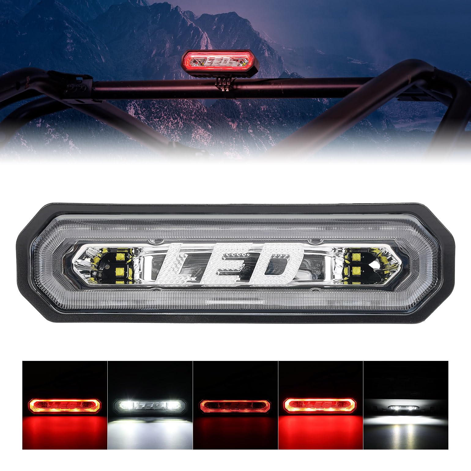 Photo of UTV Universial LED Chase Brake Tail Lights for RZR Ranger Maverick X3 by Kemimoto - Premium for UTVs / Side by Sides