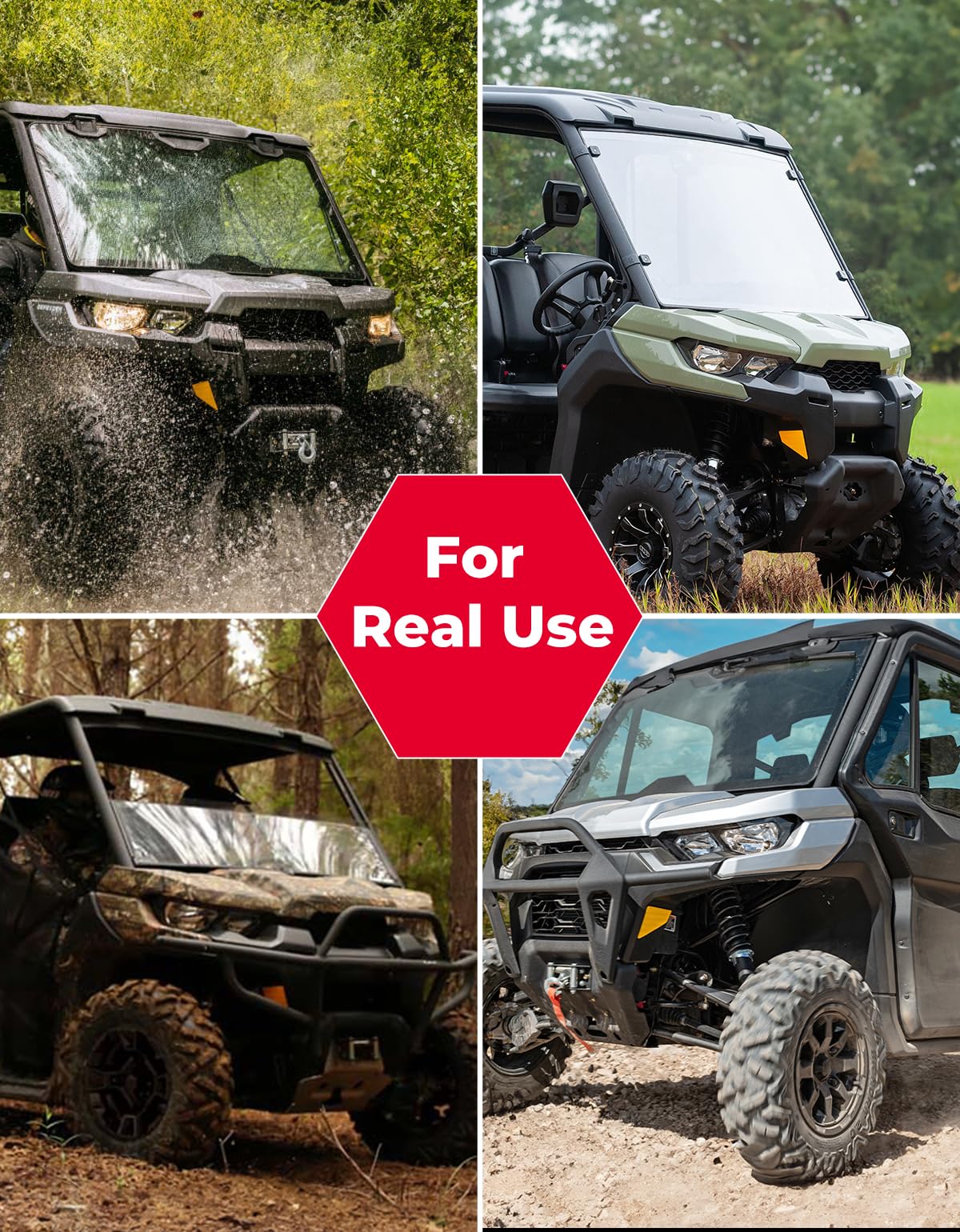 Photo of UTV Grille Light for Can Am Defender by Kemimoto - Premium for UTVs / Side by Sides