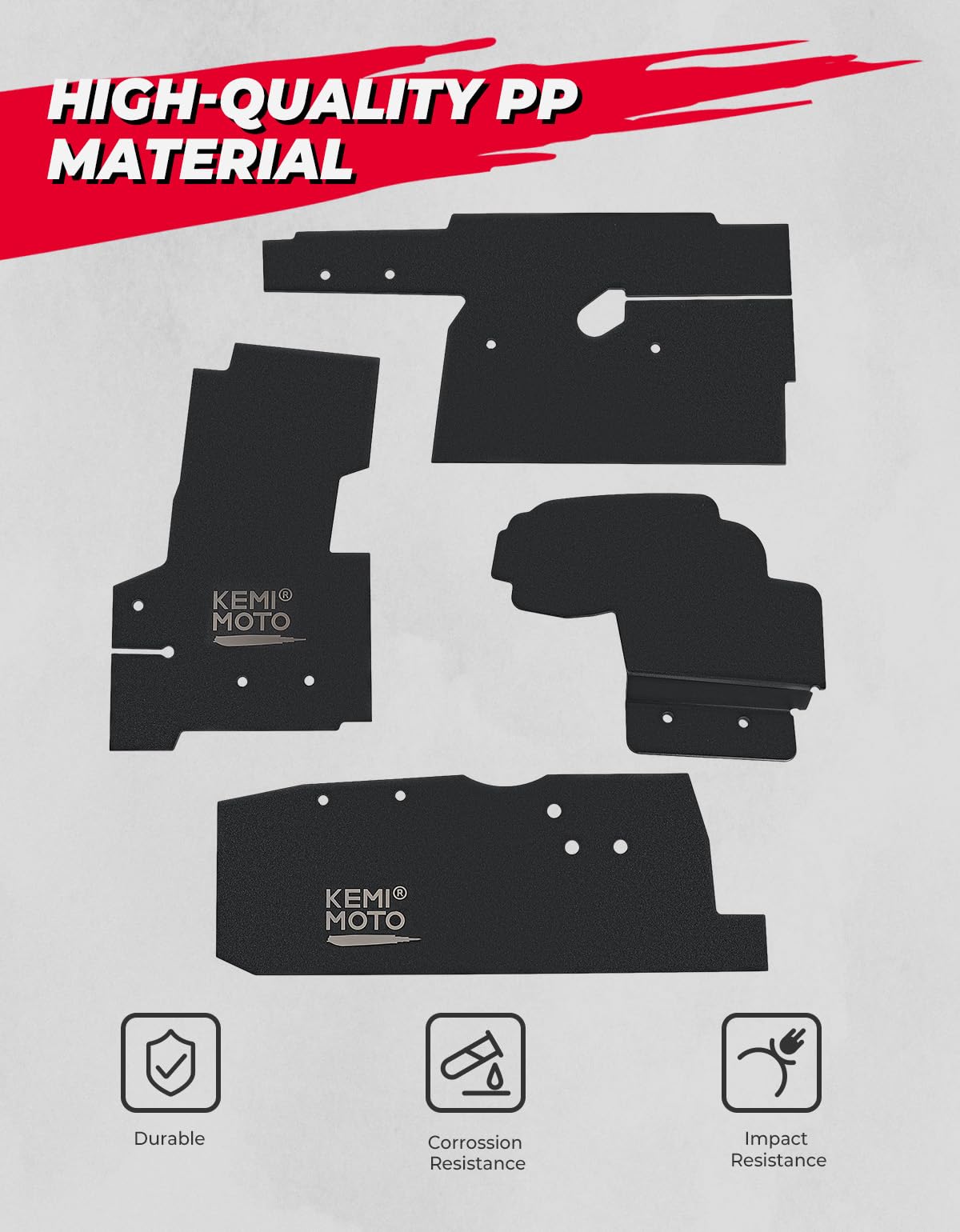 Photo of Mudguard Fender Flares Splash Guard for Yamaha Wolverine by Kemimoto - Premium for UTVs / Side by Sides