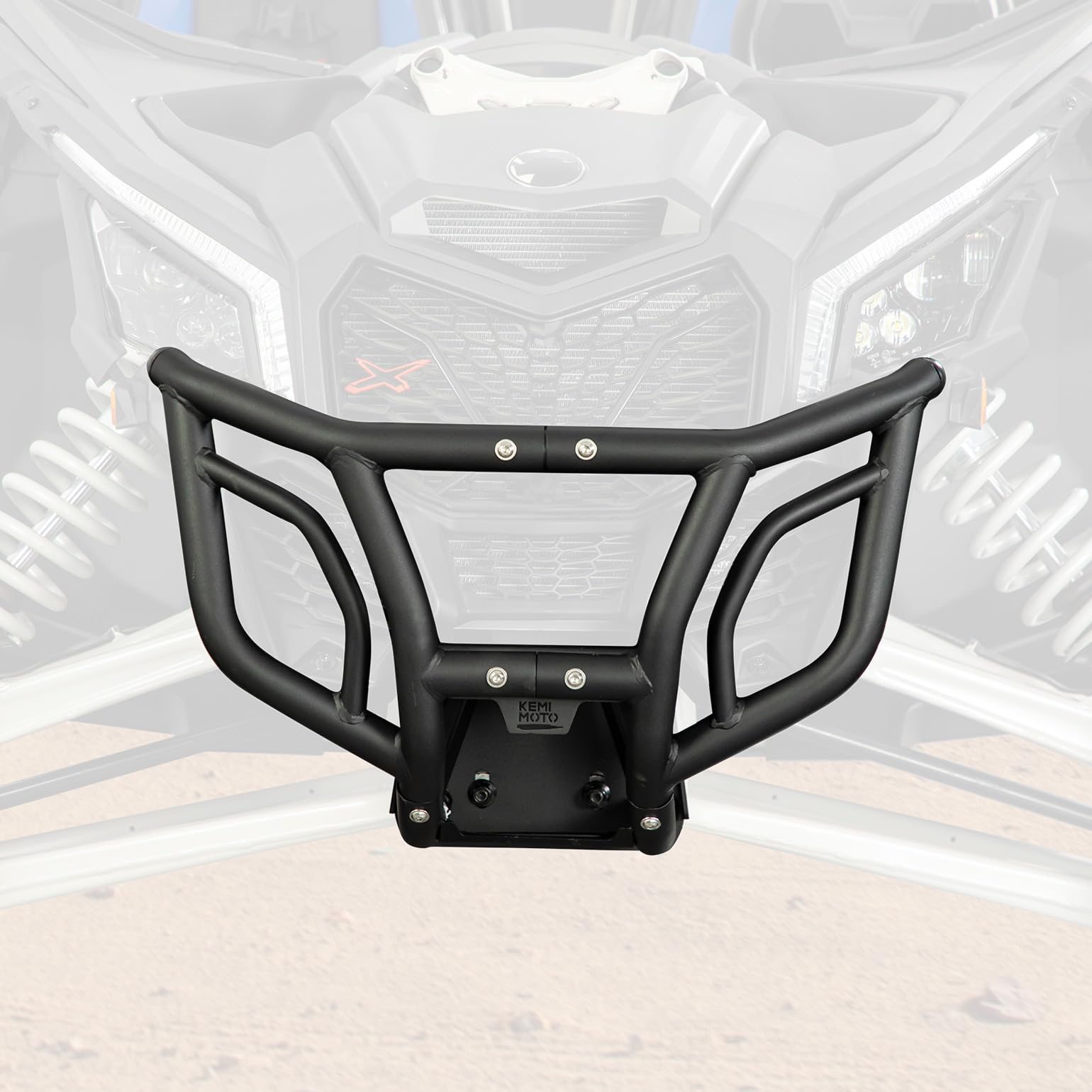 Photo of Spotlight Ready Front Bumper for Can-Am Maverick X3/X3 MAX by Kemimoto - Premium for UTVs / Side by Sides
