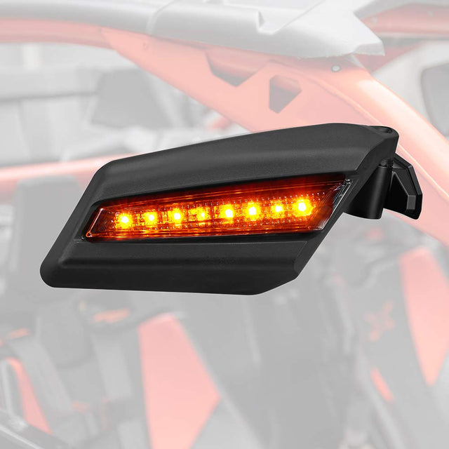 Photo of One Pair LED Side Mirrors for Can-Am Maverick X3 | X3 MAX by Kemimoto - Premium for UTVs / Side by Sides