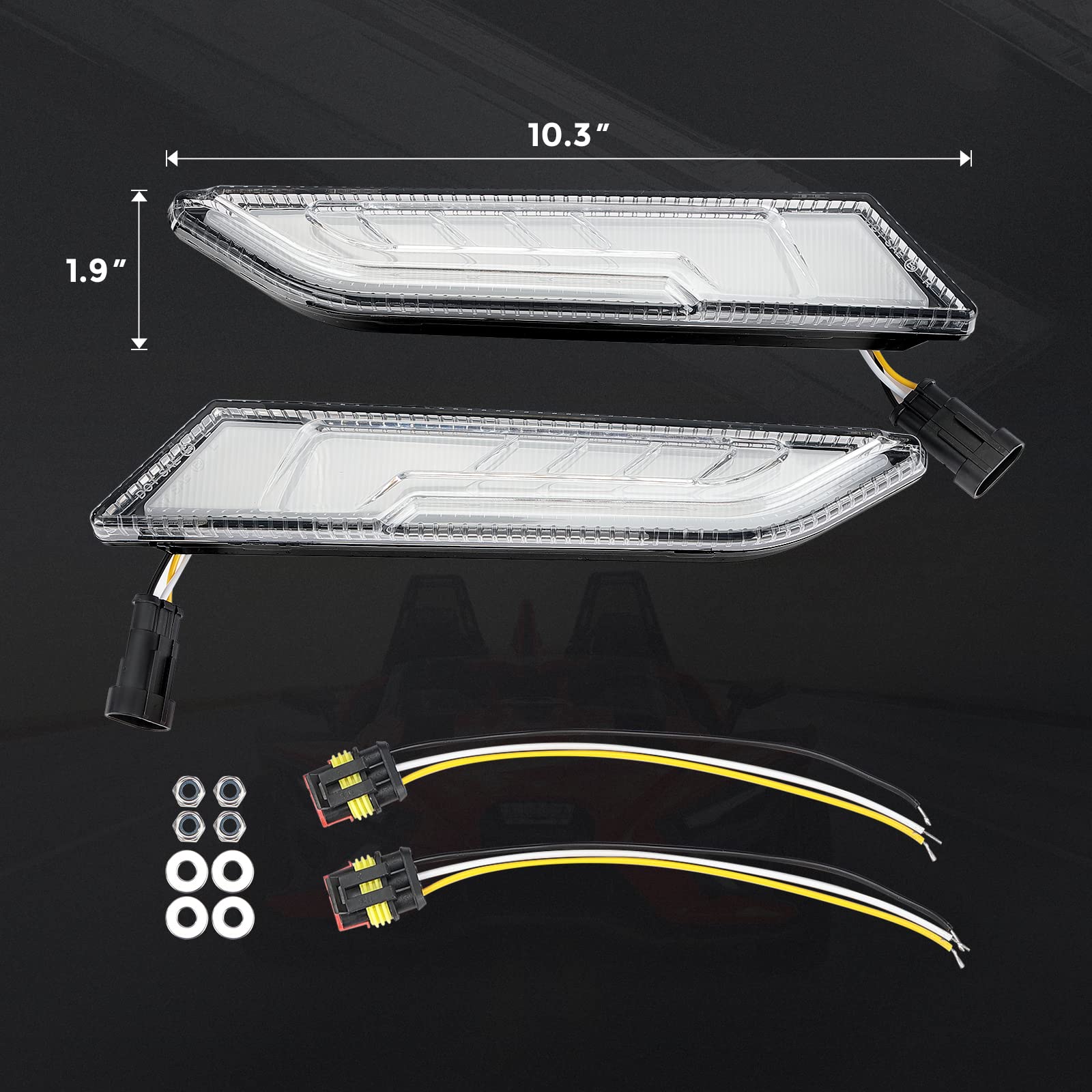 Photo of Kemimoto Front Lower Accent Panel Light Kit & Lower Accent Pannel Kit for Polaris Slingshot by Kemimoto - Premium for UTVs / Side by Sides