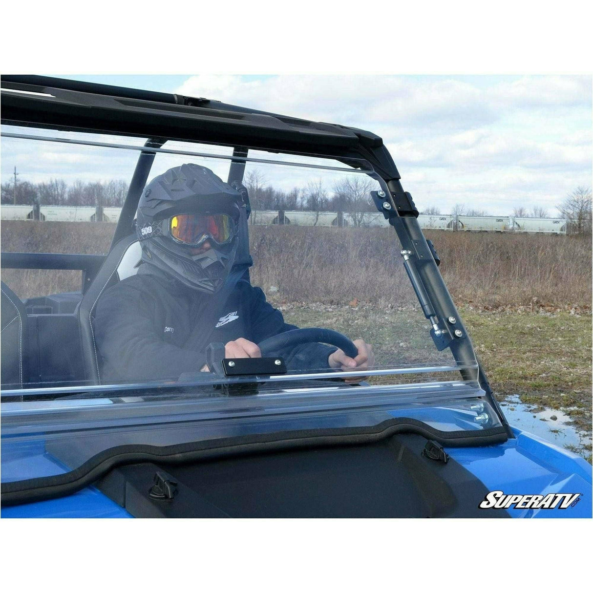 Polaris RZR XP Turbo Scratch Resistant Flip Windshield