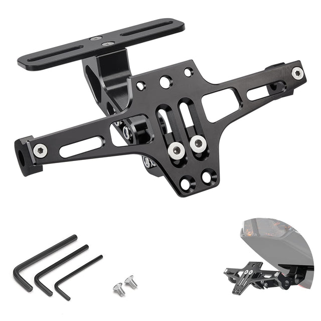 Photo of Motorcycle License Plate Bracket Fender Eliminator Kit by Kemimoto - Premium for UTVs / Side by Sides