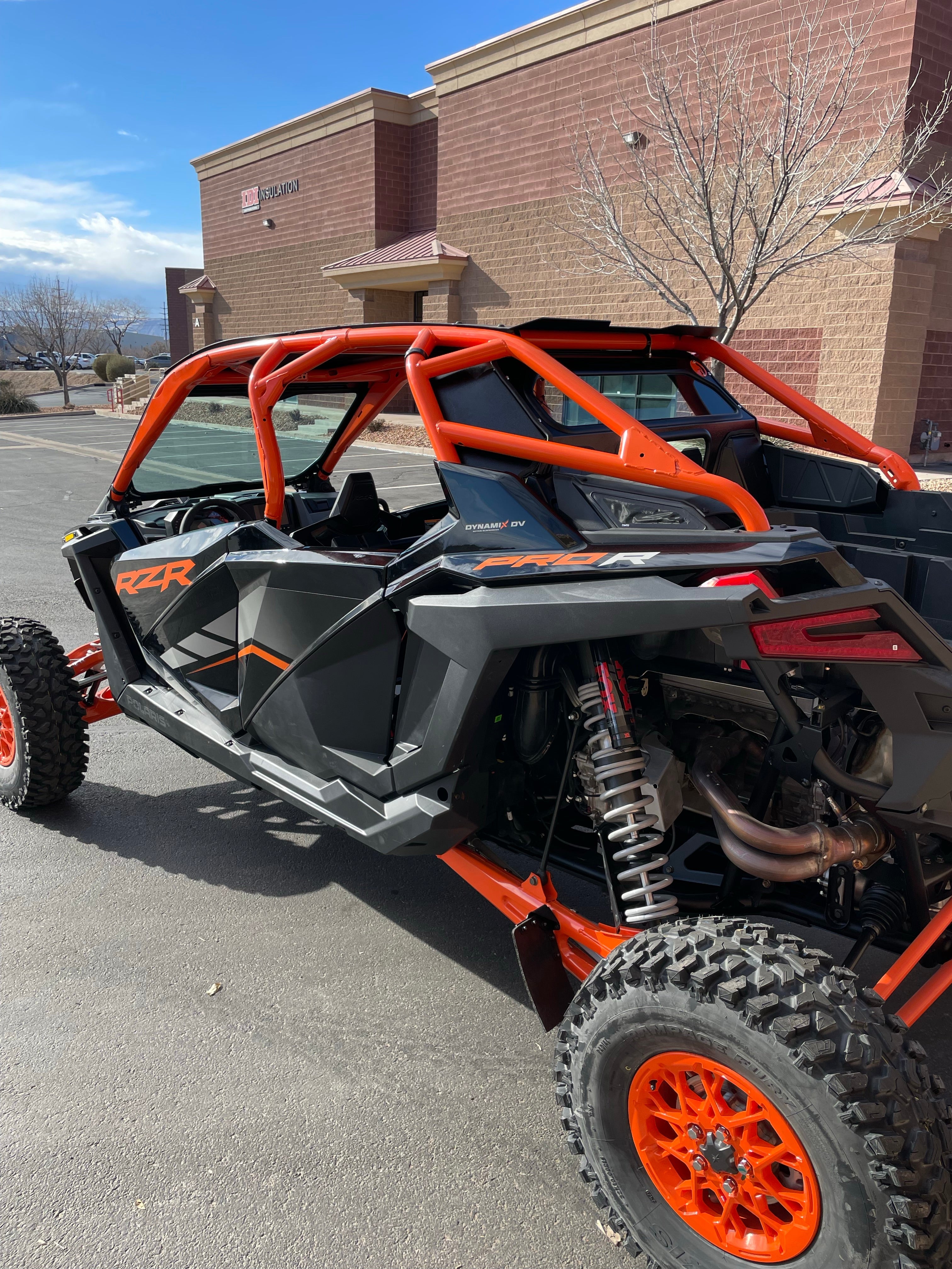 Photo of POLARIS RZR PRO R REAR WINDSHIELD W/ROCKFORD FOSGATE SYSTEM 2022-24 by Dirt Warrior Accessories - Premium WINDSHIELD for UTVs / Side by Sides