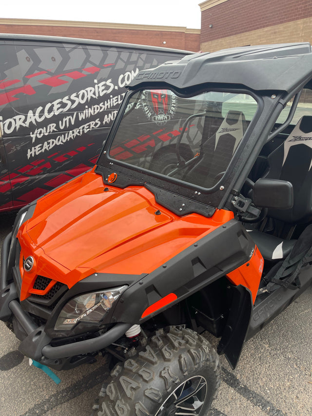 Photo of CF MOTO Z Force 500 Trail FRONT WINDSHIELD 2021+ by Dirt Warrior Accessories - Premium Windshields for UTVs / Side by Sides