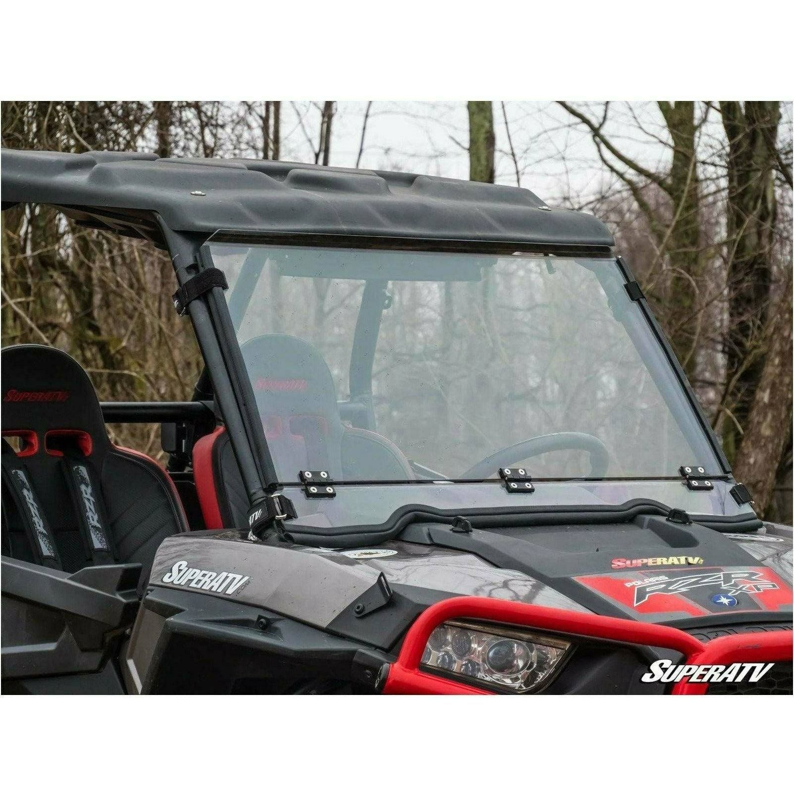 Photo of Polaris RZR XP Turbo Scratch Resistant Flip Down Windshield by SuperATV - Premium Windshields for UTVs / Side by Sides