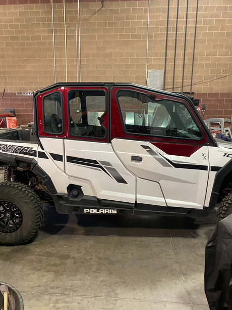 Photo of POLARIS GENERAL 4-SEAT Cab Enclosure "THE VAULT" 2016+ Upper Side Doors & Panels (Patent Pending) by Dirt Warrior Accessories - Premium VAULT for UTVs / Side by Sides