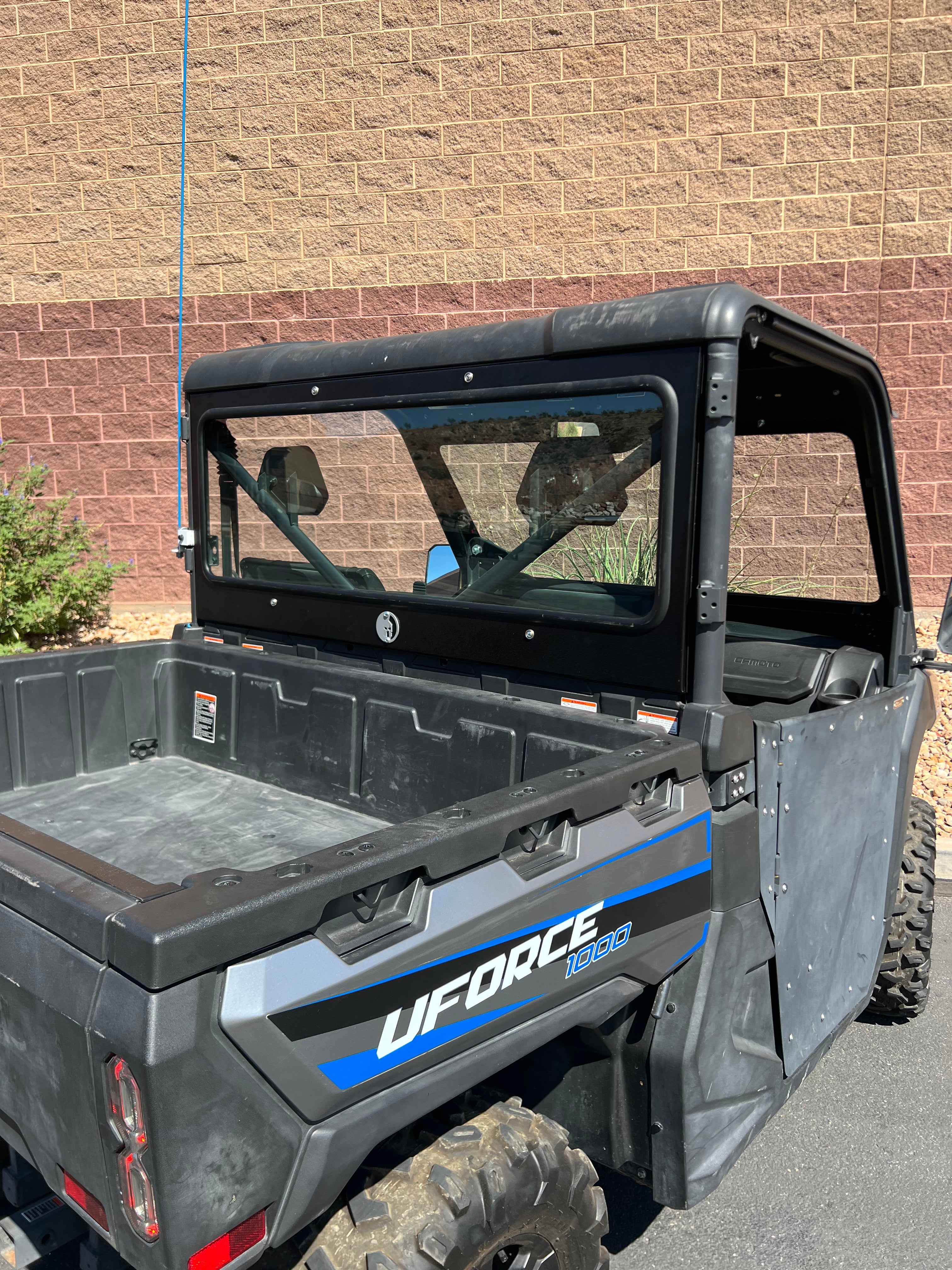 Photo of CF MOTO U Force 1000 REAR WINDSHIELD 2019+ by Dirt Warrior Accessories - Premium WINDSHIELD for UTVs / Side by Sides