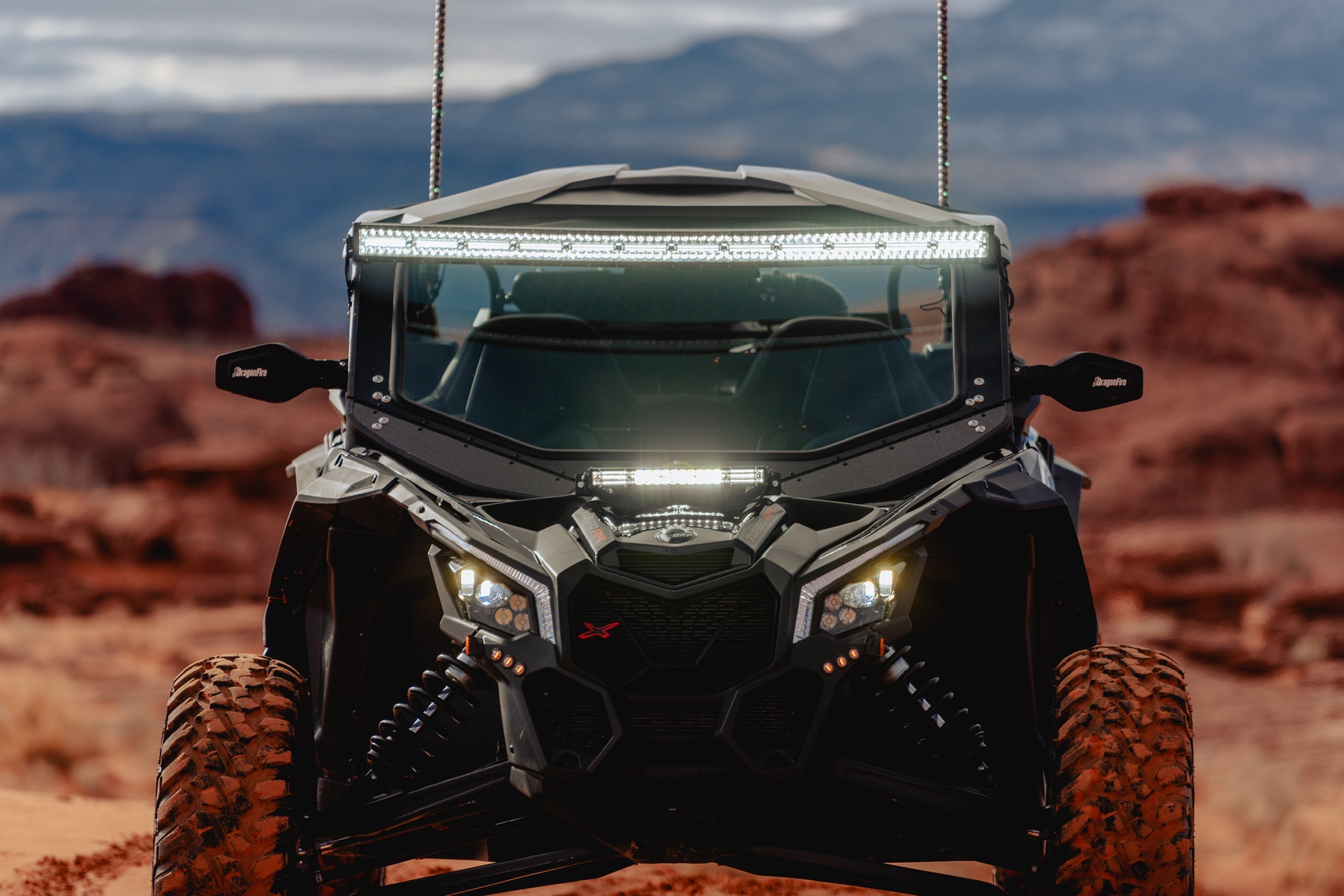 Photo of CANAM X3 FRONT WINDSHIELD 2016+ by Dirt Warrior Accessories - Premium Windshields for UTVs / Side by Sides