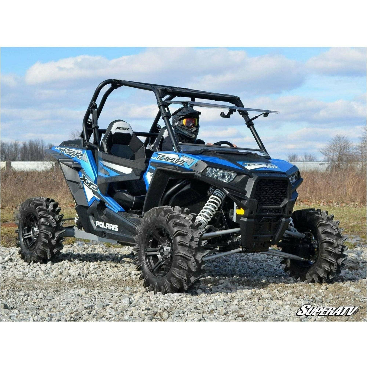 Polaris RZR XP Turbo Scratch Resistant Flip Windshield