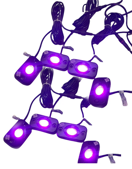 Photo of RGB LED Color Changing Rock Lights 8 Pack by GGLighting - Premium for UTVs / Side by Sides