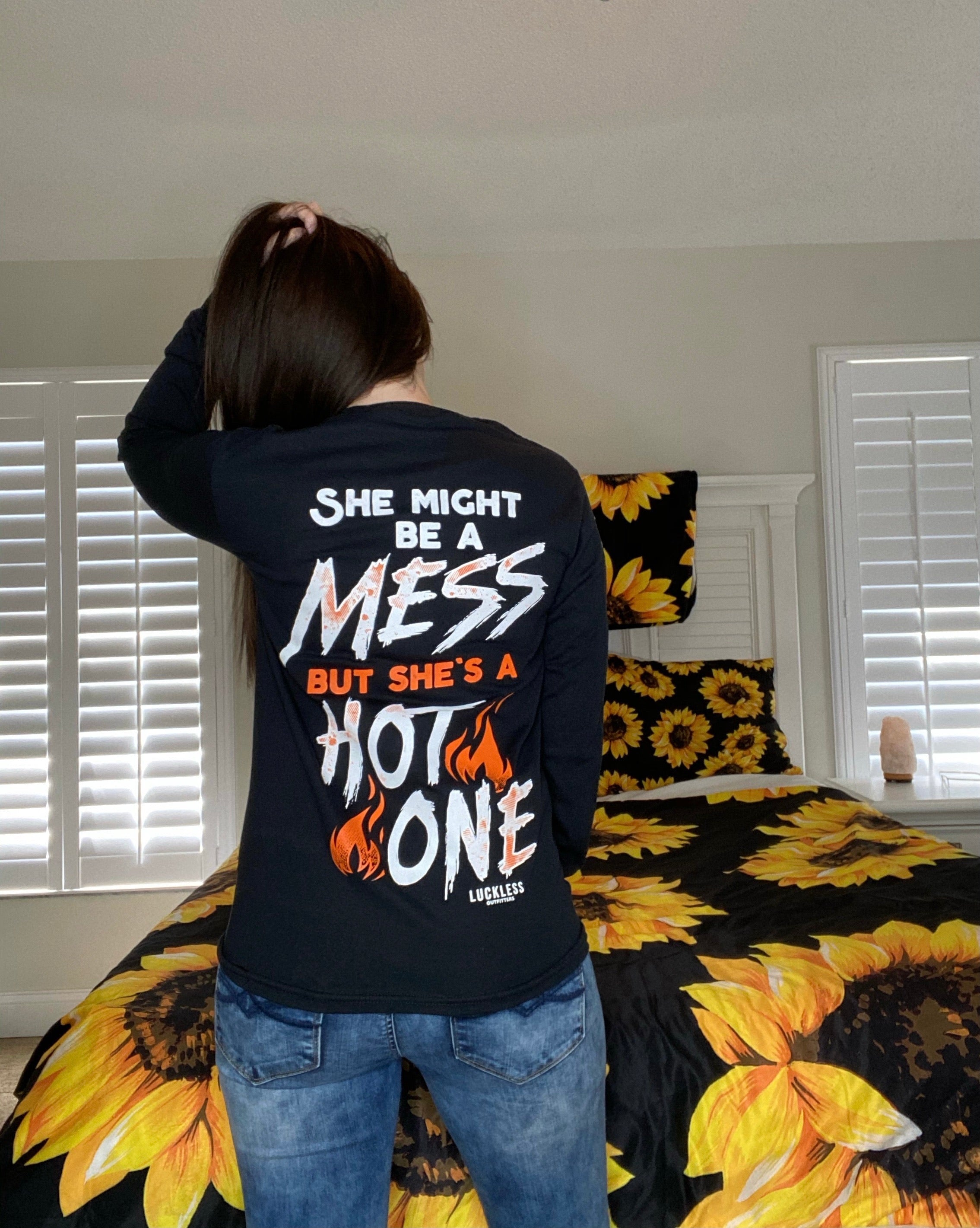 Photo of Might be a Mess But She's a Hot One ( Multiple Styles ) by Luckless Outfitters - Premium for UTVs / Side by Sides