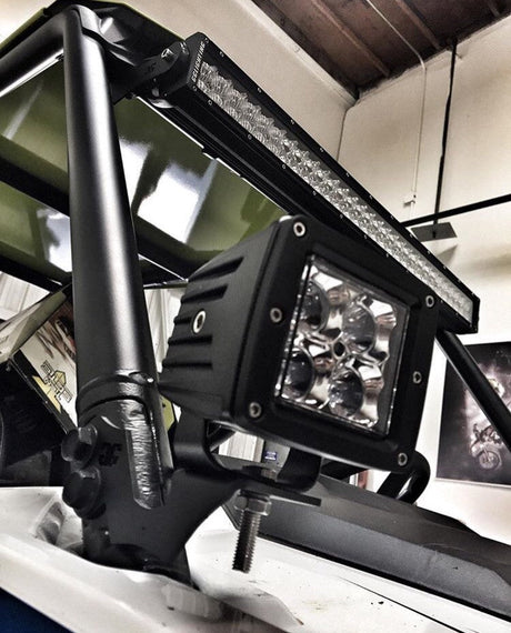 Photo of Polaris RZR 1000 & 2014+ RZR 900 30" LED Light Bar Roof Mounts by GGLighting - Premium Vehicle Mount for UTVs / Side by Sides