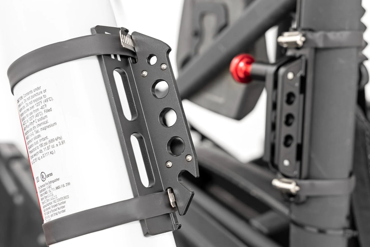 Photo of Quick-Release Fire Extinguisher Mount - Universal Roll Bar & Flat Surface Mount by Savage UTV - Premium Fire Extinguishers & Mounts for UTVs / Side by Sides