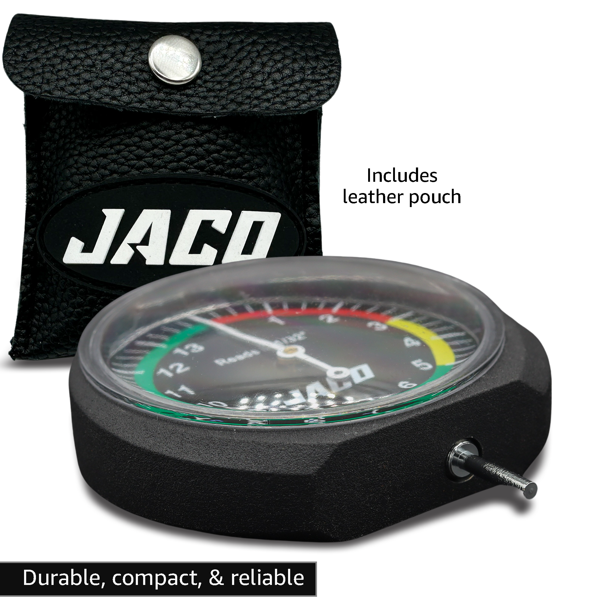 Photo of TreadPro Tire Tread Depth Gauge, Dial Type (Reads in 1/32 inch) by JACO - Premium Tread Depth Gauge for UTVs / Side by Sides