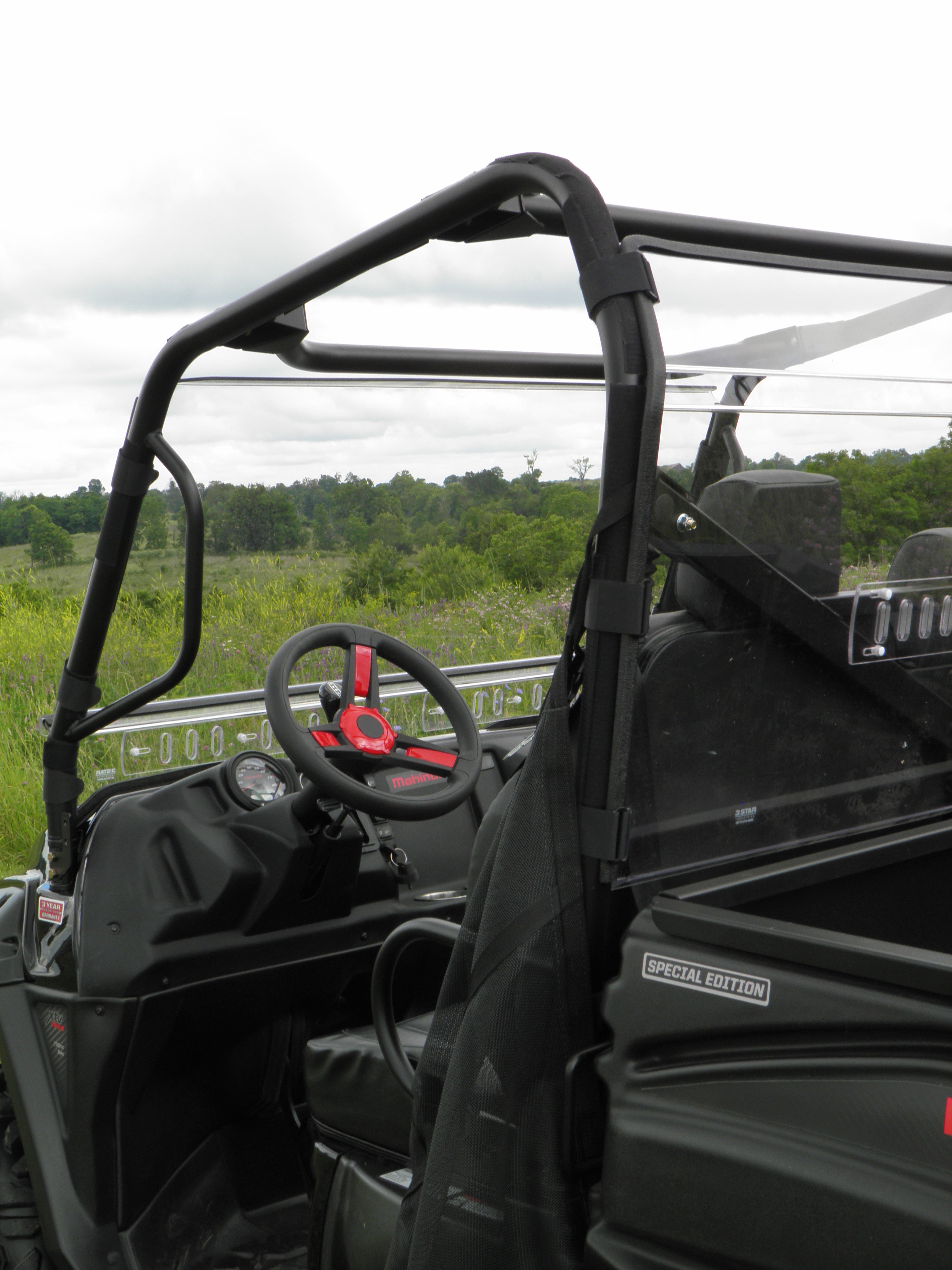 Photo of Intimidator Classic 750/1000 - Lexan Back Panel w/Clamp and Vent Options by 3 Star UTV - Premium Windshields for UTVs / Side by Sides