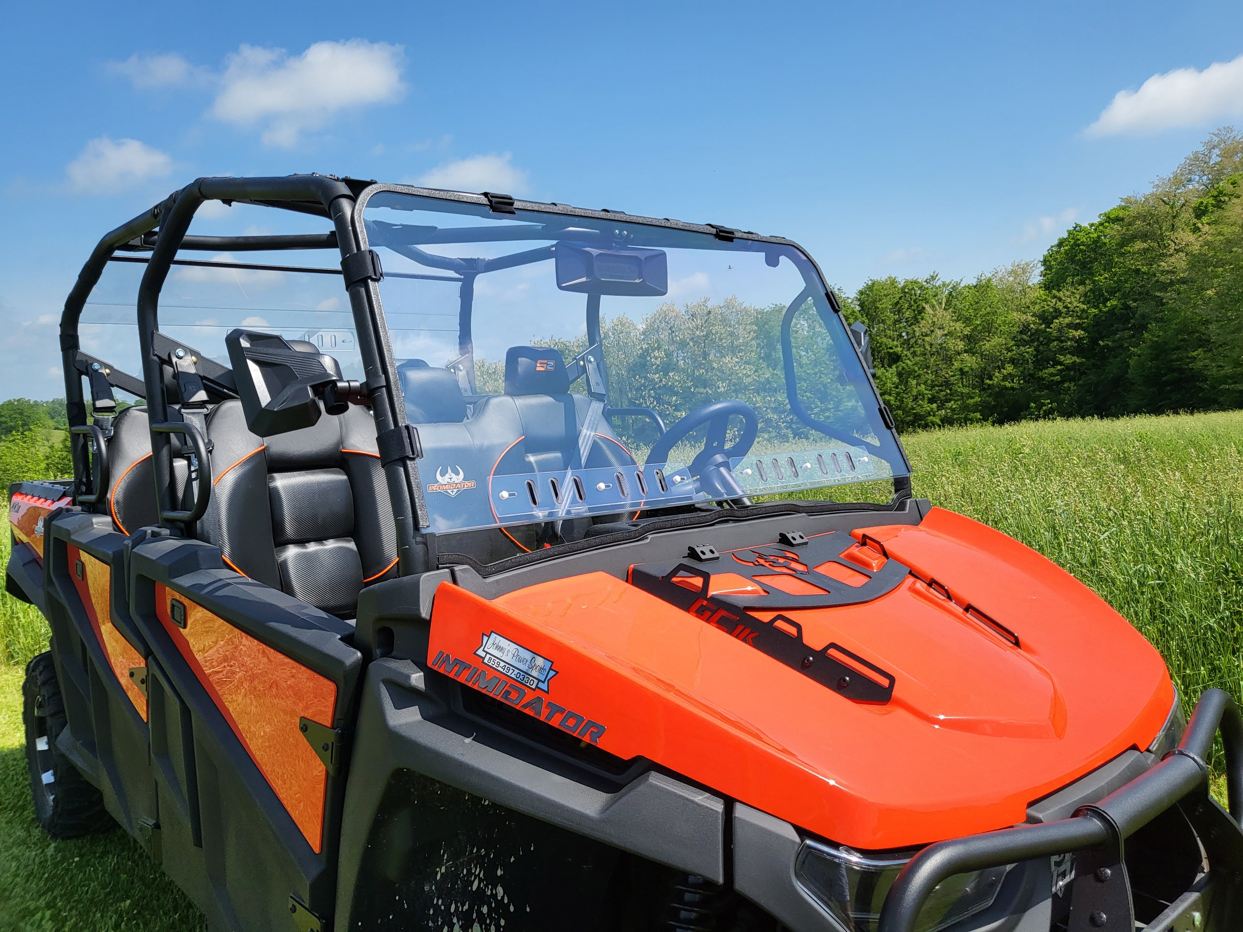 Photo of Intimidator GC1K 6-Seater - 1 Pc Windshield with Vent, Clamp, and Hard Coat Options by 3 Star UTV - Premium Windshields for UTVs / Side by Sides