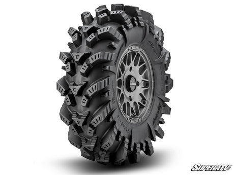 Photo of SuperATV Intimidator Tires 34x10x15 on 15" Matte Titanium Hellfire Wheels 5/4.5 Pattern by SuperATV - Premium Wheels for UTVs / Side by Sides