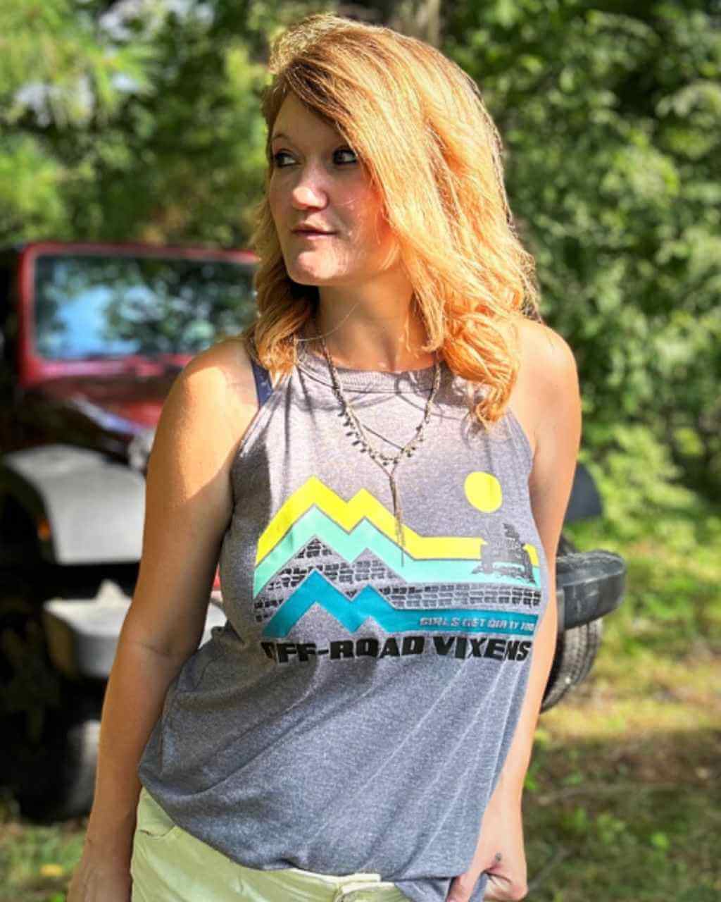 Photo of Jeep Adventure Rocker Tank by OFF-ROAD VIXENS CLOTHING CO. - Premium Ladies Tanks for UTVs / Side by Sides