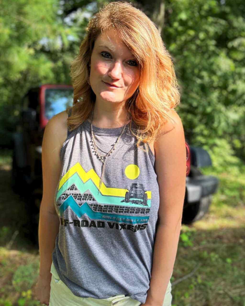Photo of Jeep Adventure Rocker Tank by OFF-ROAD VIXENS CLOTHING CO. - Premium Ladies Tanks for UTVs / Side by Sides