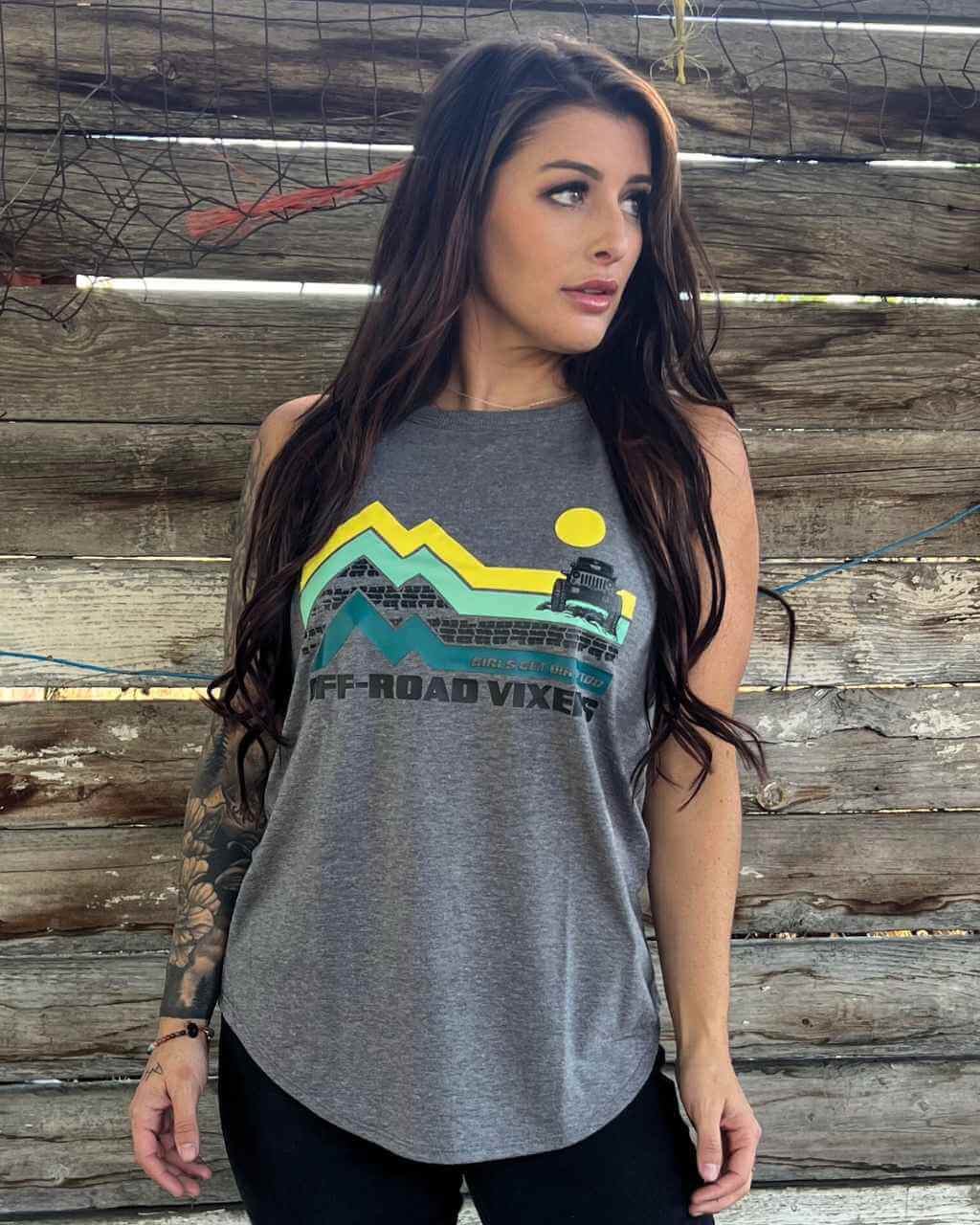 Photo of Jeep Adventure Rocker Tank by OFF-ROAD VIXENS CLOTHING CO. - Premium Ladies Tanks for UTVs / Side by Sides