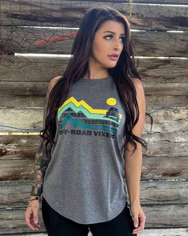 Photo of Jeep Adventure Rocker Tank by OFF-ROAD VIXENS CLOTHING CO. - Premium Ladies Tanks for UTVs / Side by Sides