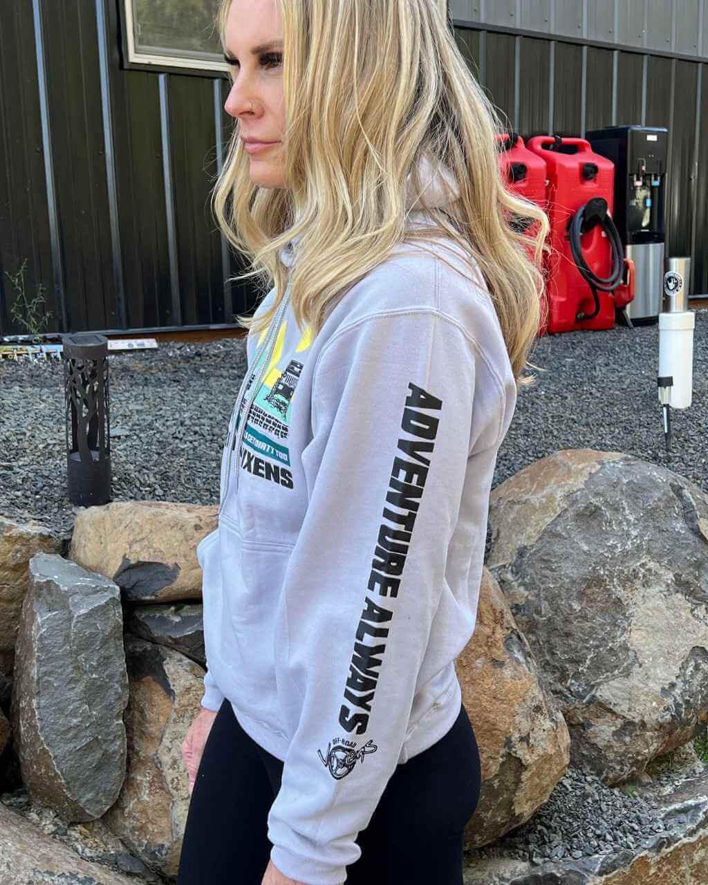 Photo of Jeep Adventure Unisex Pullover Hoodie by OFF-ROAD VIXENS CLOTHING CO. - Premium Ladies Hoodies for UTVs / Side by Sides