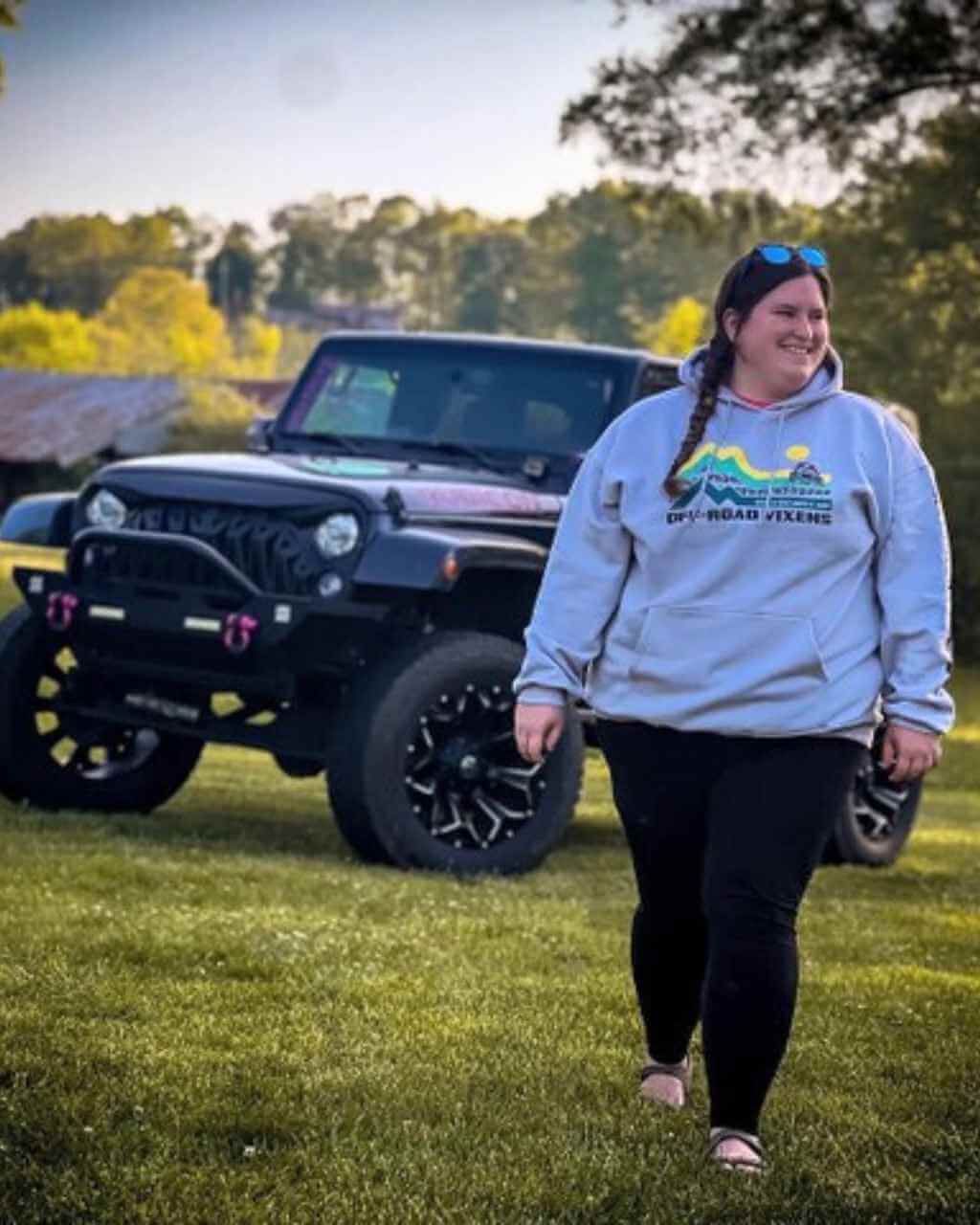 Photo of Jeep Adventure Unisex Pullover Hoodie by OFF-ROAD VIXENS CLOTHING CO. - Premium Ladies Hoodies for UTVs / Side by Sides