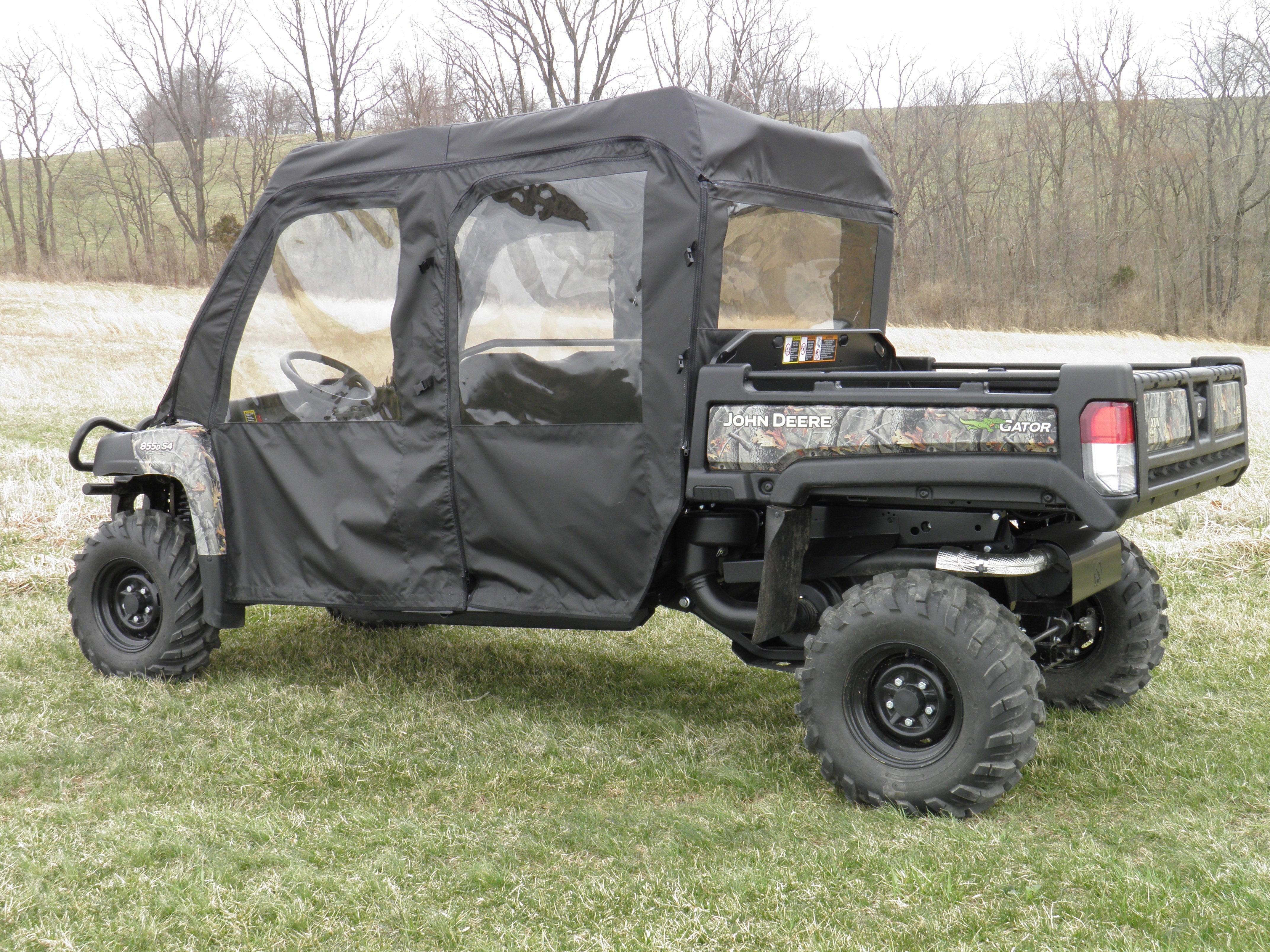 Photo of John Deere Gator 550/560/590 4-Seater - Full Cab Enclosure with Vinyl Windshield by 3 Star UTV - Premium Enclosures for UTVs / Side by Sides