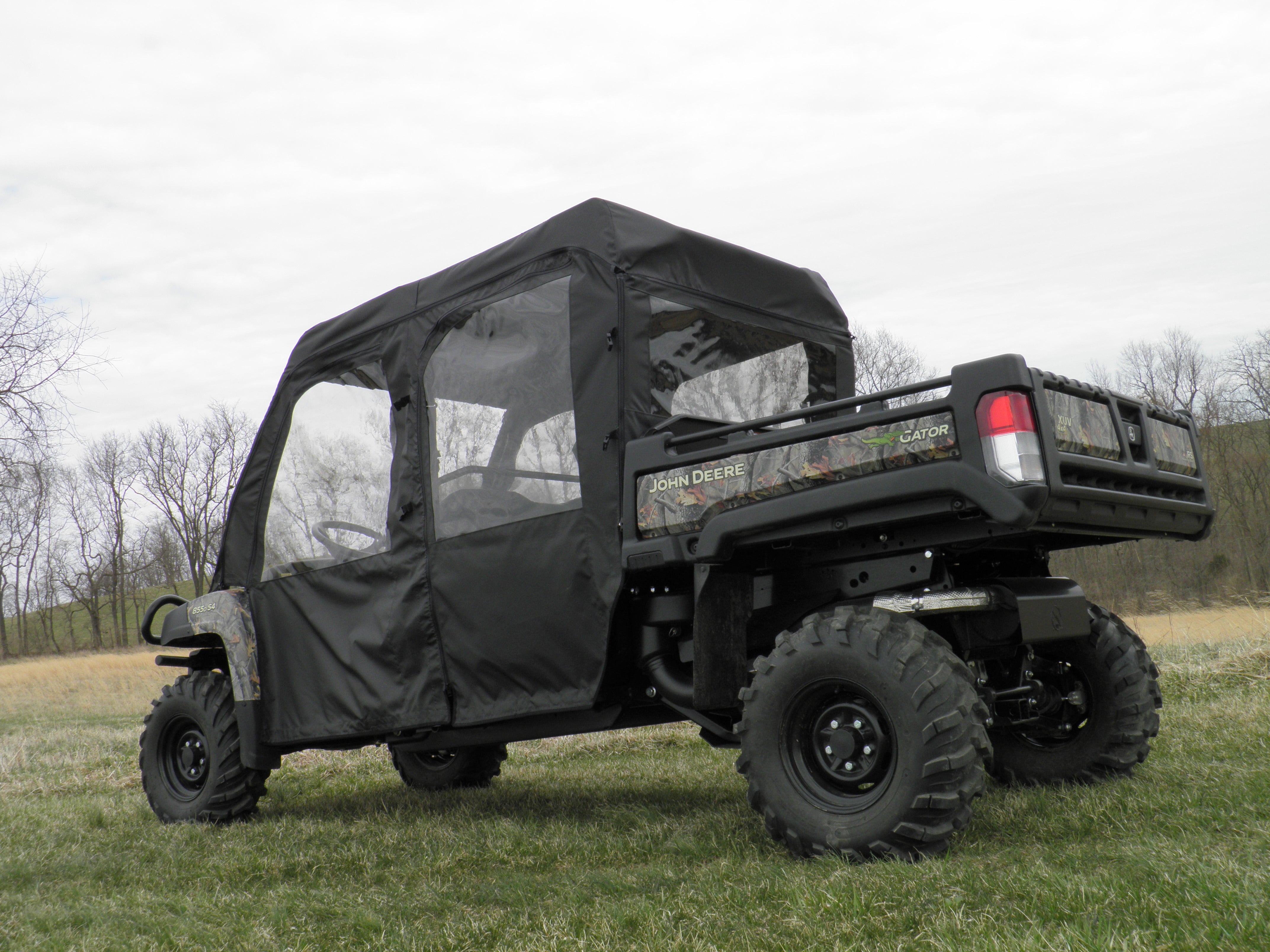 Photo of John Deere Gator 550/560/590 4-Seater - Full Cab Enclosure with Vinyl Windshield by 3 Star UTV - Premium Enclosures for UTVs / Side by Sides