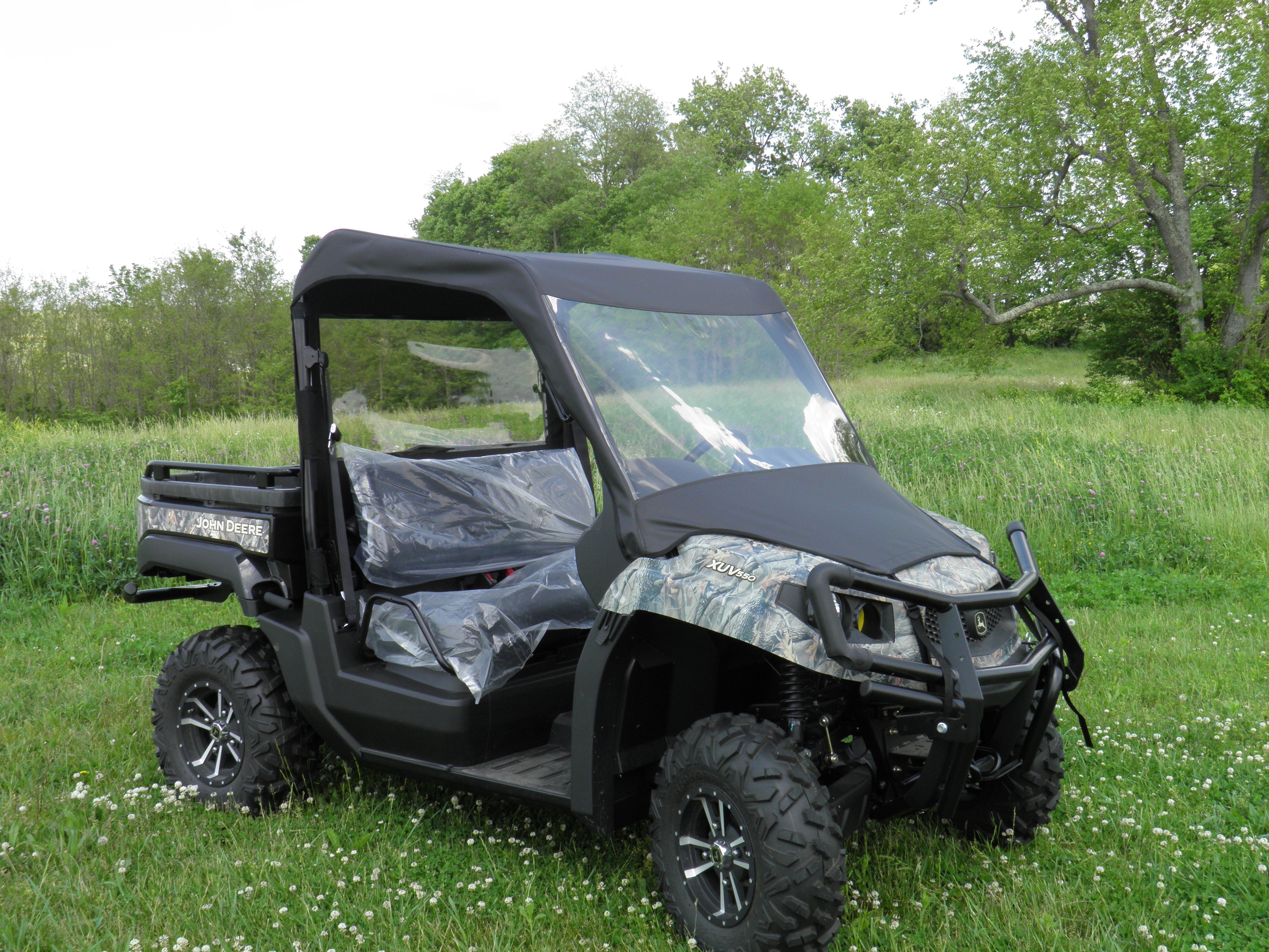 Photo of John Deere Gator 550/560/590 - Vinyl Windshield/Top/Rear Combo by 3 Star UTV - Premium Enclosures for UTVs / Side by Sides