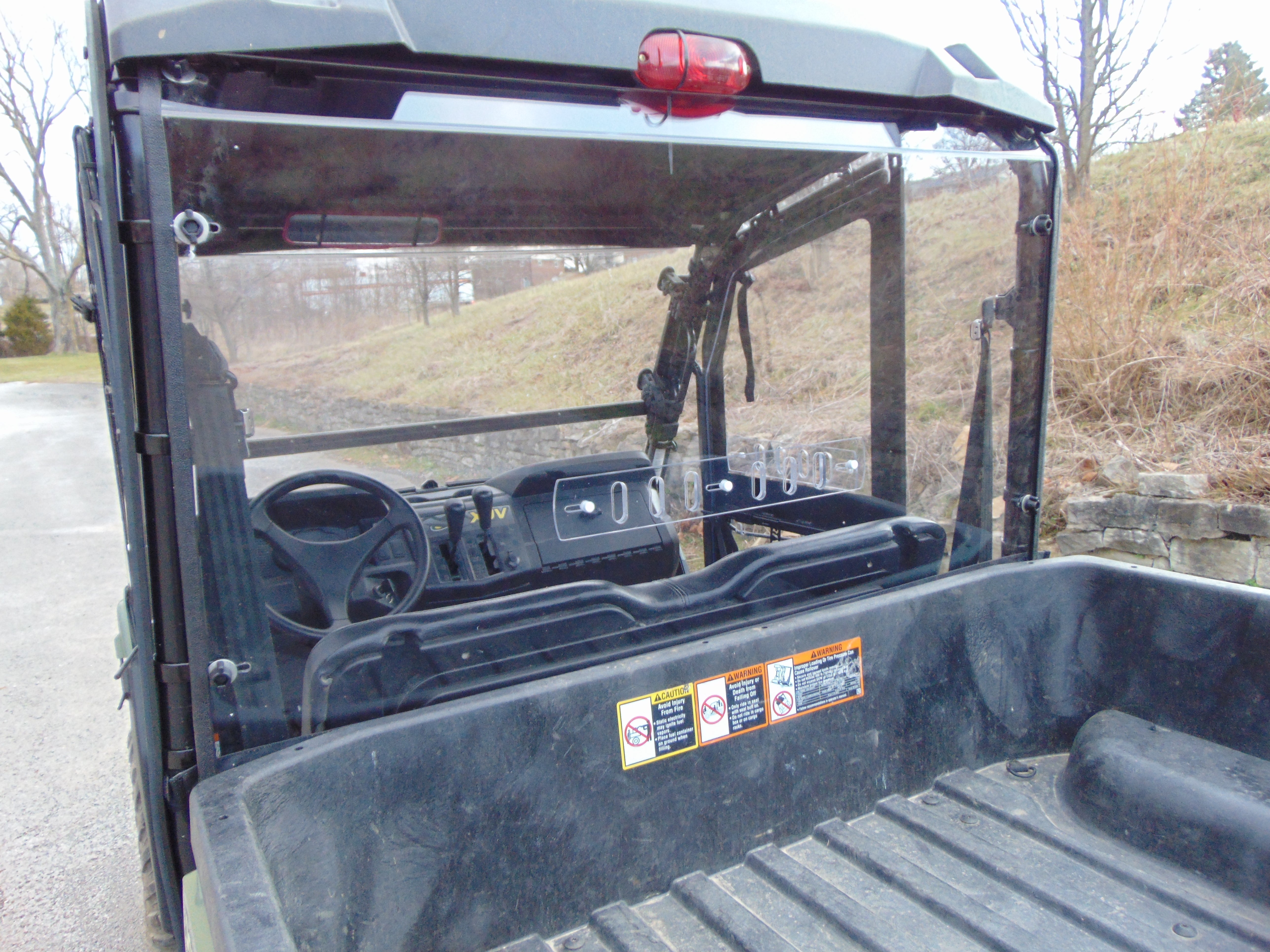 Photo of John Deere Gator 550/560/590 - Lexan Back Panel w/Vent Option by 3 Star UTV - Premium Windshields for UTVs / Side by Sides