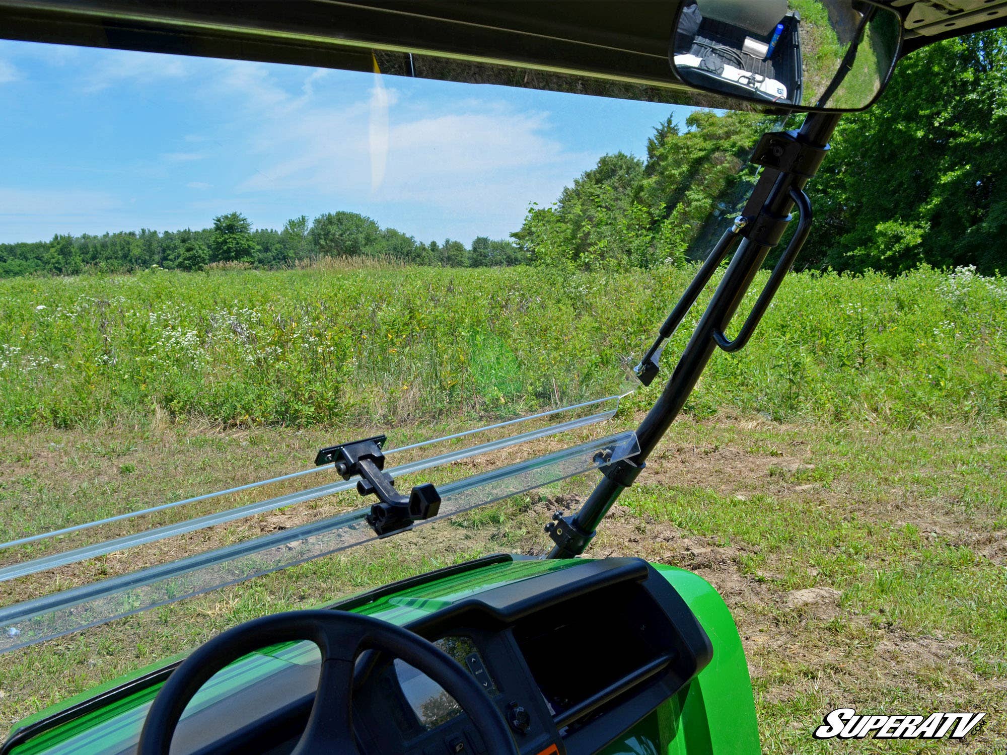Photo of SuperATV John Deere Gator Scratch Resistant Flip Windshield by SuperATV - Premium Windshields for UTVs / Side by Sides