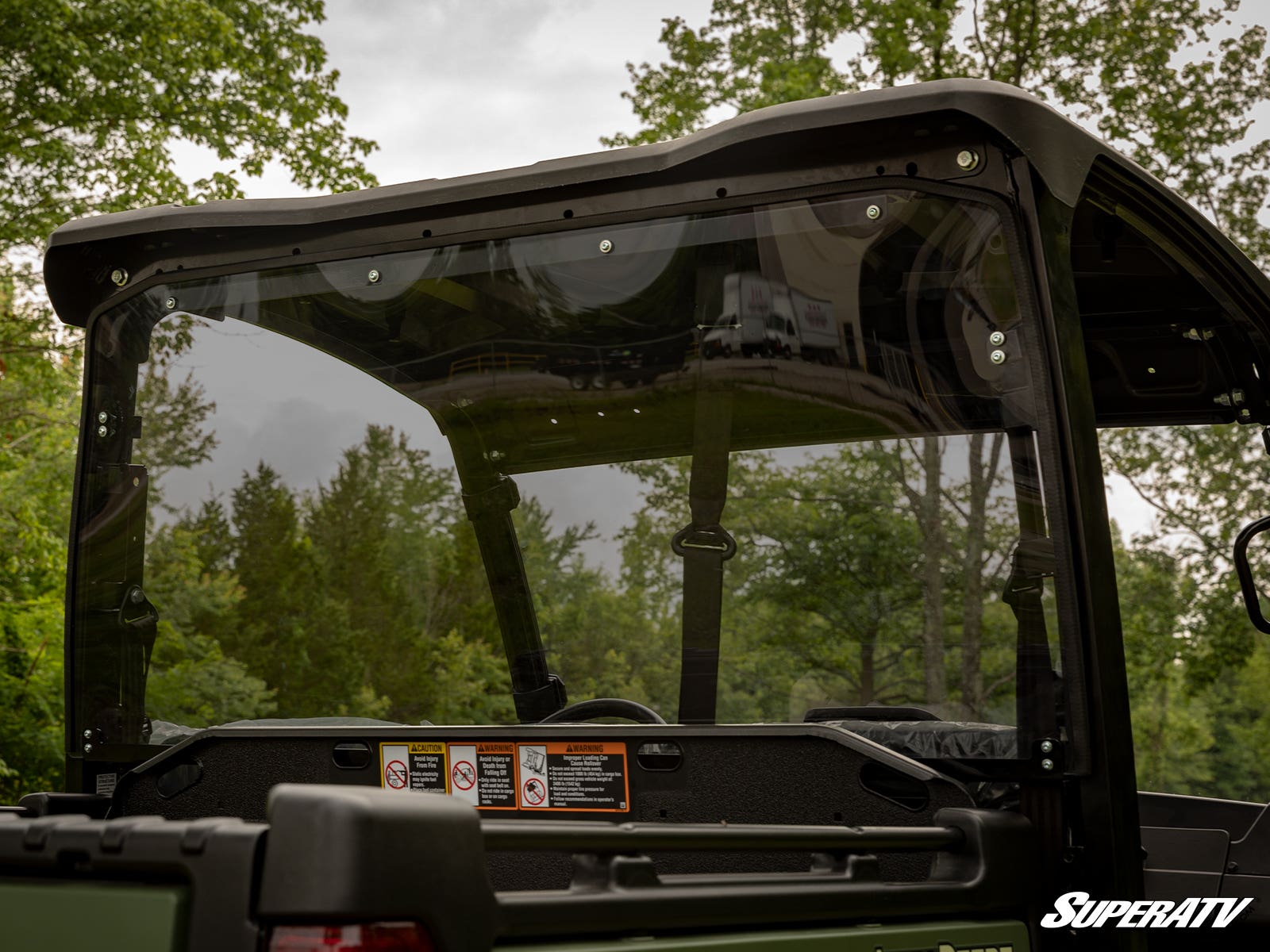 Photo of SuperATV John Deere Gator 835/865 Rear Windshield by SuperATV - Premium Windshields for UTVs / Side by Sides