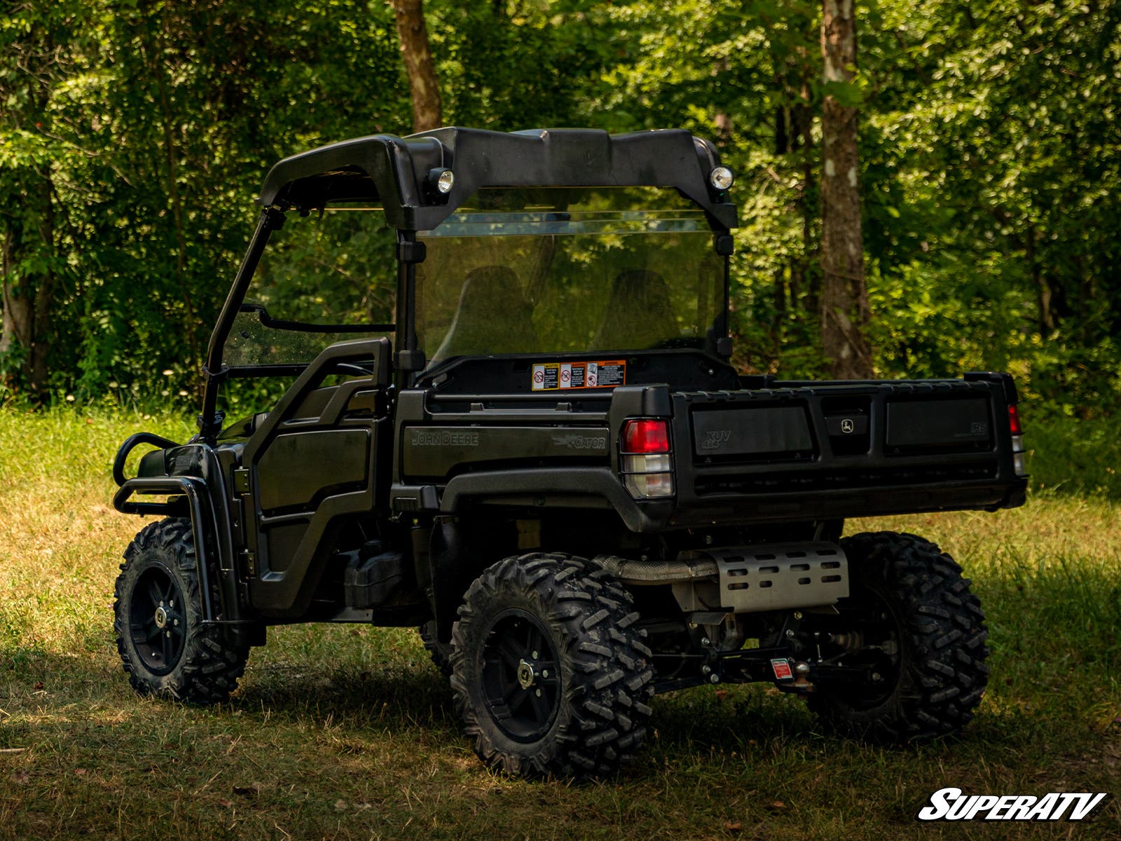 Photo of SuperATV John Deere Gator 825i Rear Windshield by SuperATV - Premium Windshields for UTVs / Side by Sides