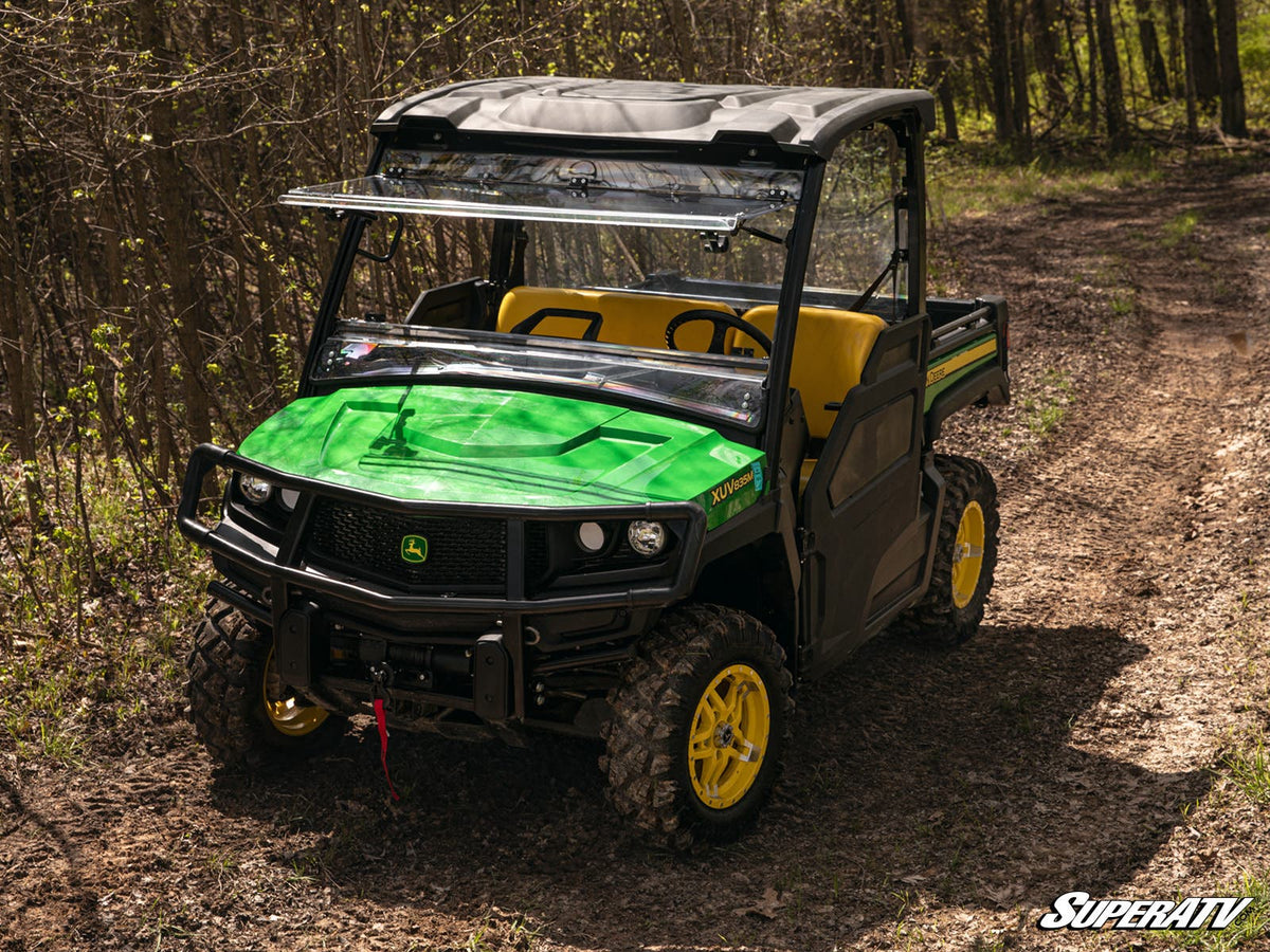 Photo of SuperATV John Deere Gator XUV 835 Scratch-Resistant Flip Windshield by SuperATV - Premium Windshields for UTVs / Side by Sides