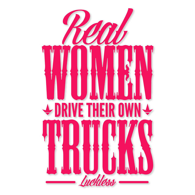 Photo of KA Real Women decal (Pink) by Luckless Outfitters - Premium Stickers for UTVs / Side by Sides
