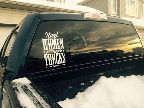 Photo of KA Real Women decal (White) by Luckless Outfitters - Premium Stickers for UTVs / Side by Sides