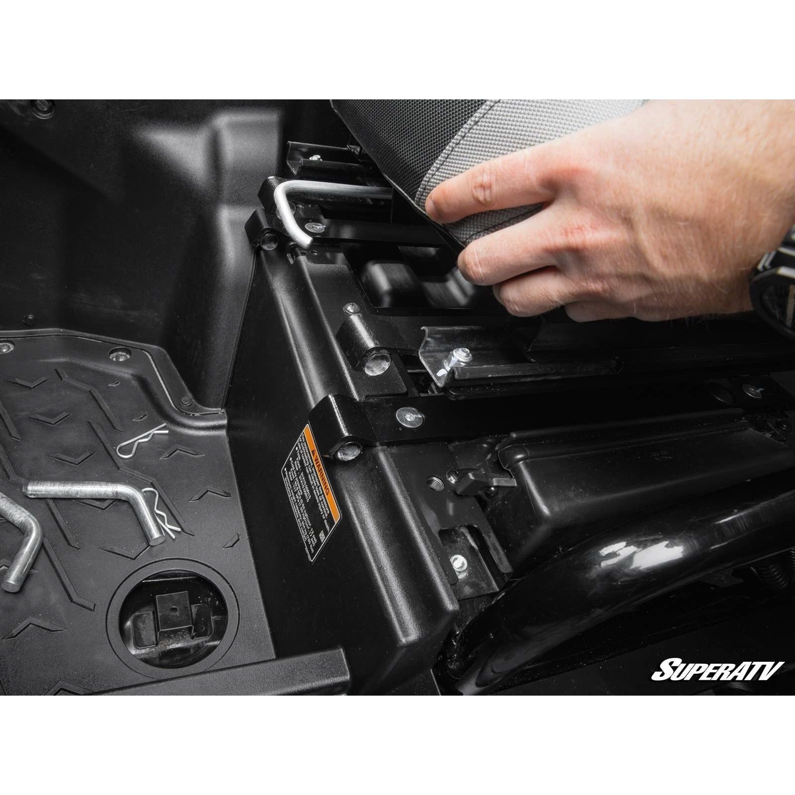 Photo of Kawasaki KRX Flip-Up Seat Base by SuperATV - Premium Seats & Accessories for UTVs / Side by Sides