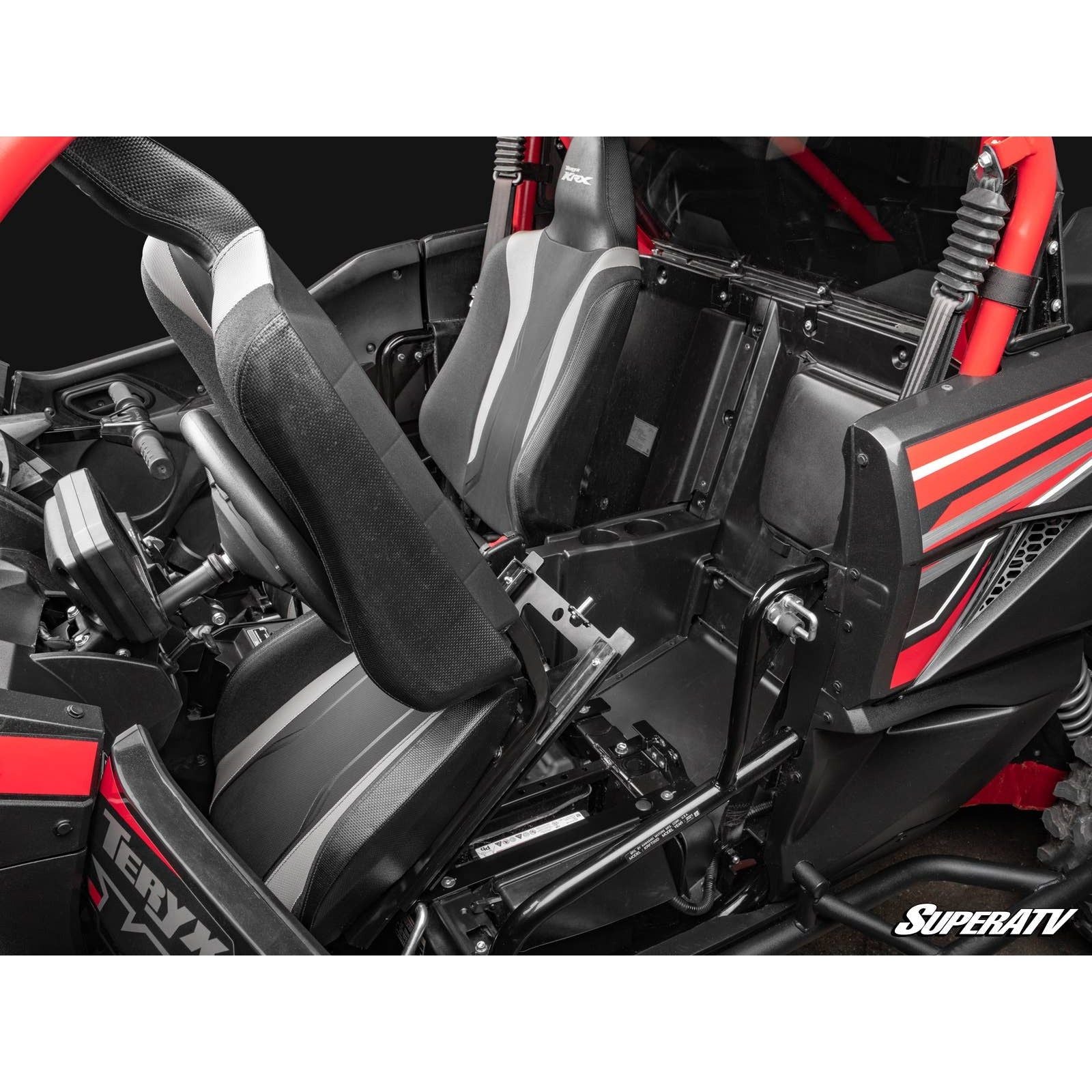 Photo of Kawasaki KRX Flip-Up Seat Base by SuperATV - Premium Seats & Accessories for UTVs / Side by Sides