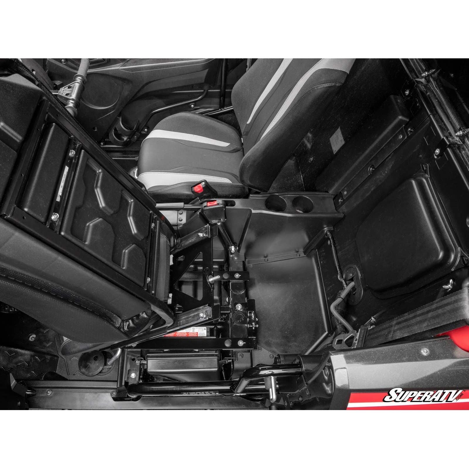 Photo of Kawasaki KRX Flip-Up Seat Base by SuperATV - Premium Seats & Accessories for UTVs / Side by Sides