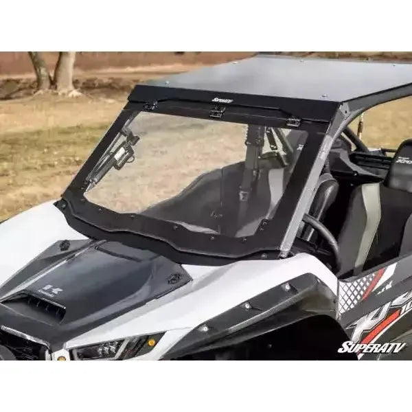 Photo of Kawasaki KRX MaxDrive Power Flip Windshield by SuperATV - Premium Windshields for UTVs / Side by Sides