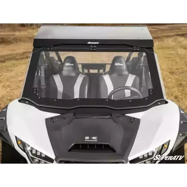 Photo of Kawasaki KRX MaxDrive Power Flip Windshield by SuperATV - Premium Windshields for UTVs / Side by Sides